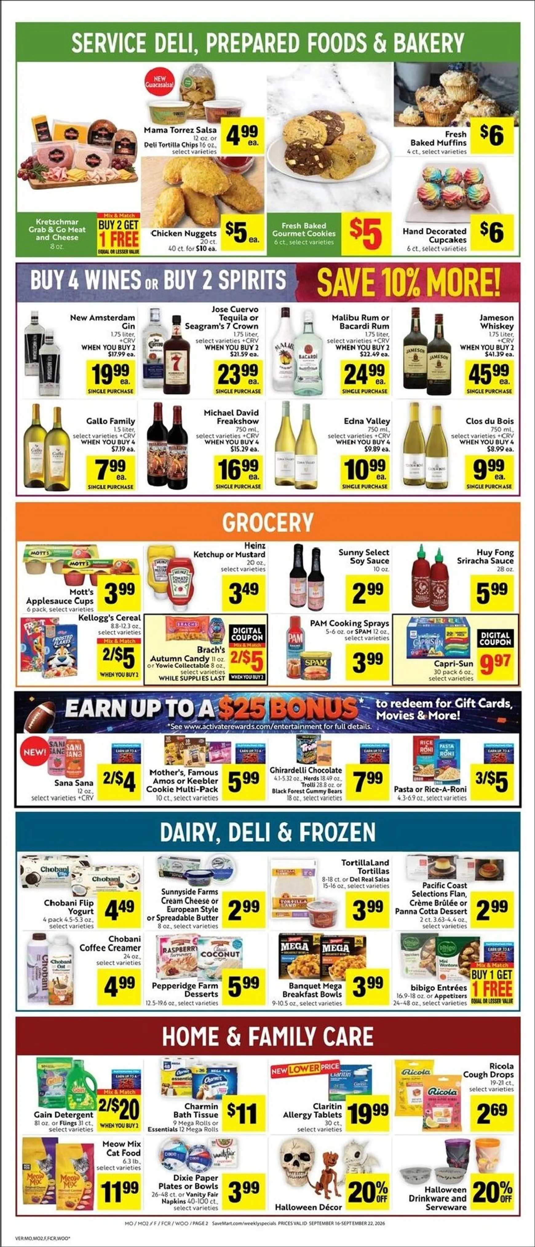 Weekly ad Current Save Mart leaflet valid from Wednesday 09/16/2026 to Tuesday 09/22/2026 from September 16 to September 22 2026 - Page 2