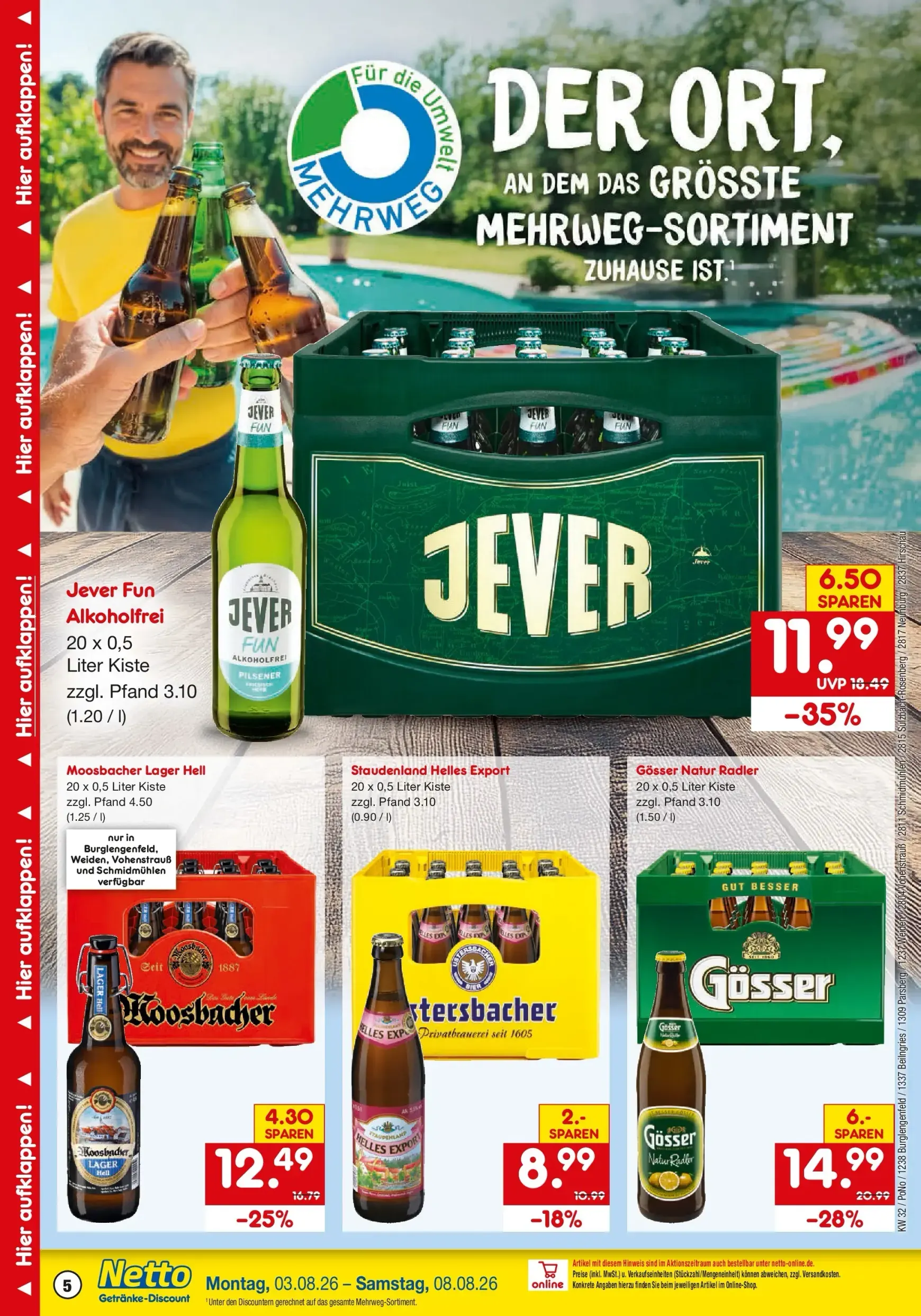 Netto Marken Discount - Getränkeangebote 2 Prospekt – von Montag 03.08.2026 bis Samstag 08.08.2026 von 3. August bis 8. August 2026 - Prospekt seite 5