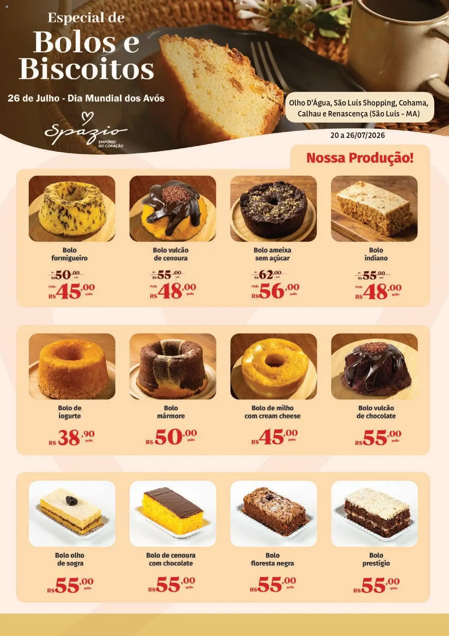 Encarte de Especial de Bolos e Biscoitos 20 de julho até 26 de julho 2026 - Pagina 1