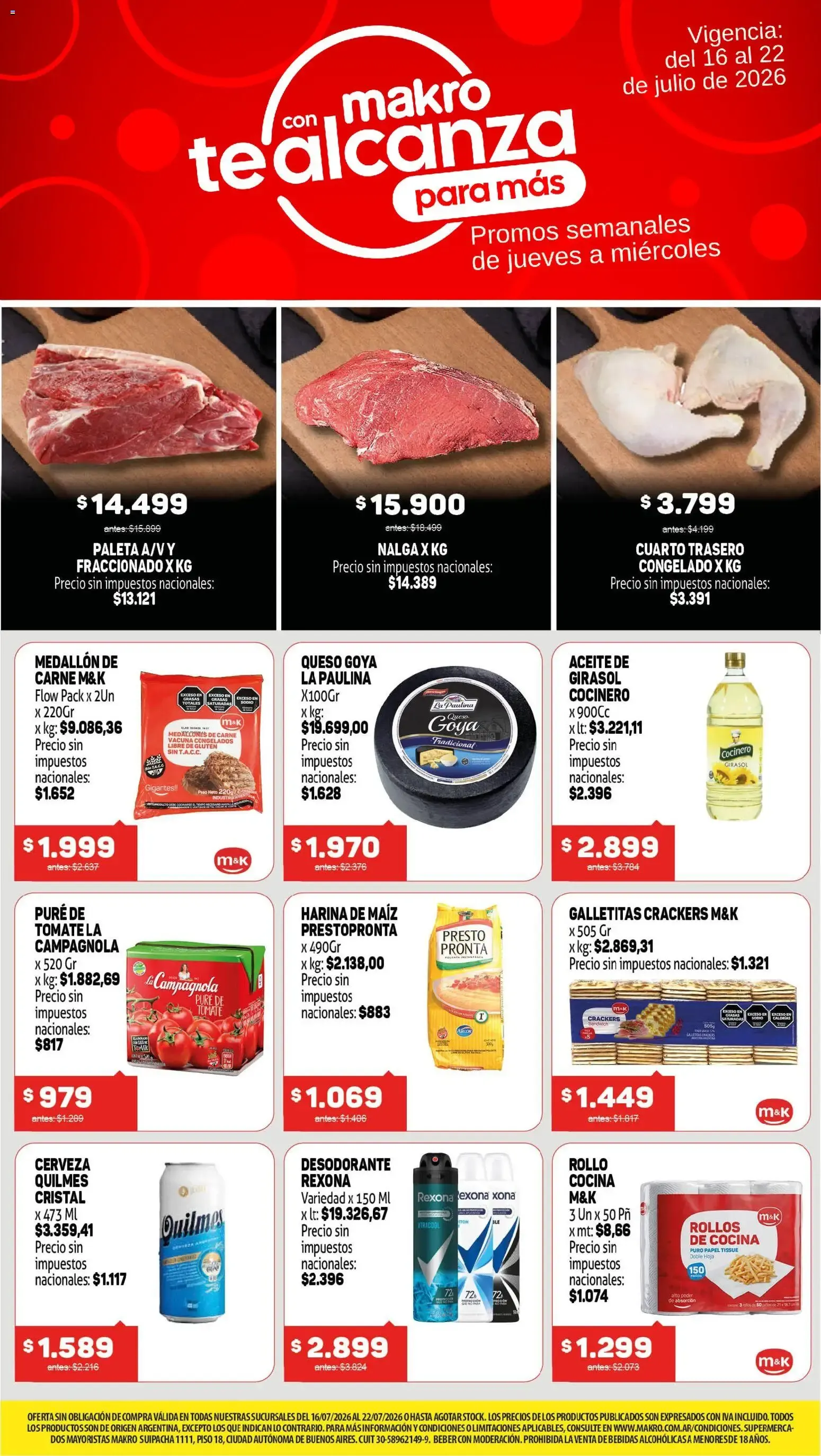 Ofertas de Makro Ofertas ALCANZA del 16/07/2026 - 22/07/2026 16 de julio al 22 de julio 2026 - Página 1 del catálogo