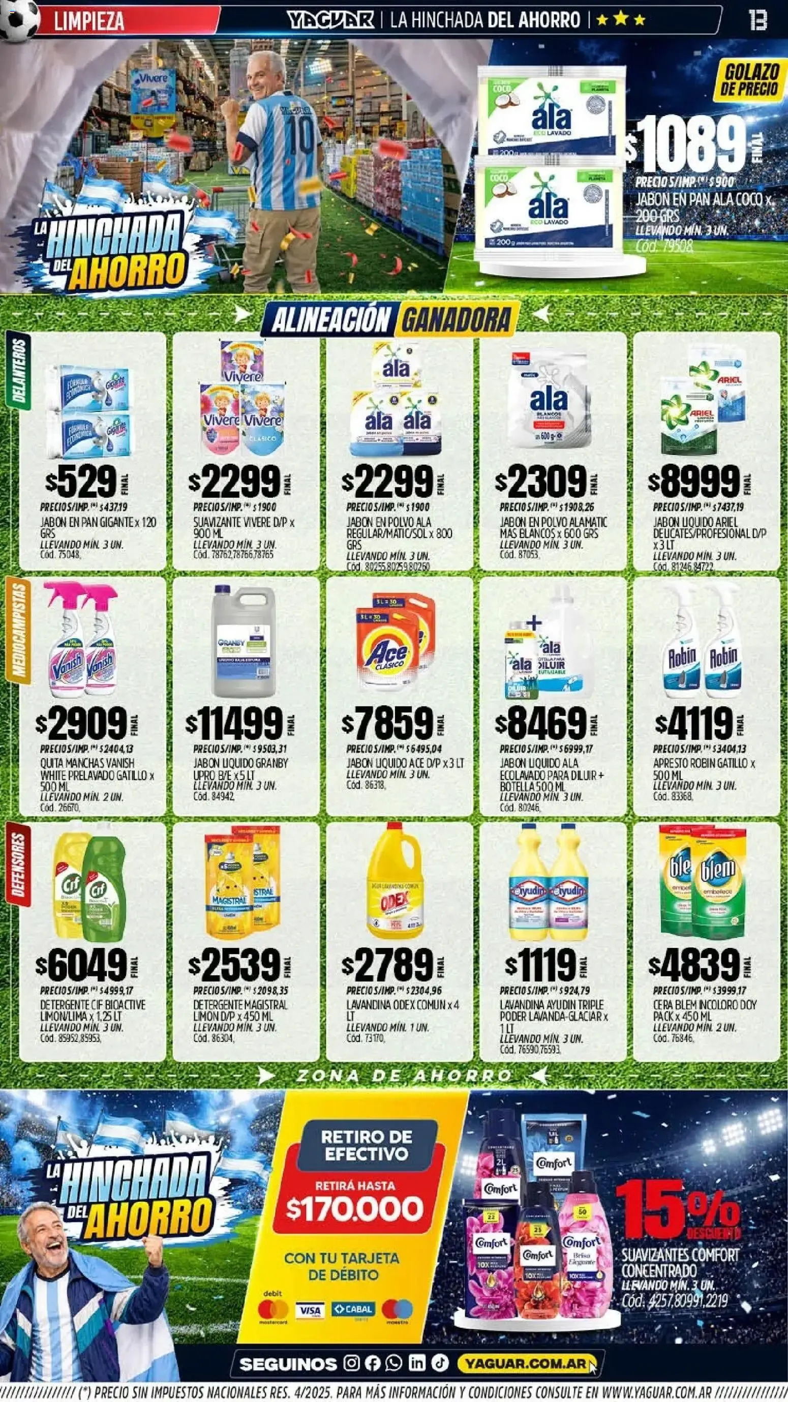 Ofertas de Mayorista Yaguar - La Hinchada del Ahorro 15 de junio al 21 de junio 2026 - Página 13 del catálogo
