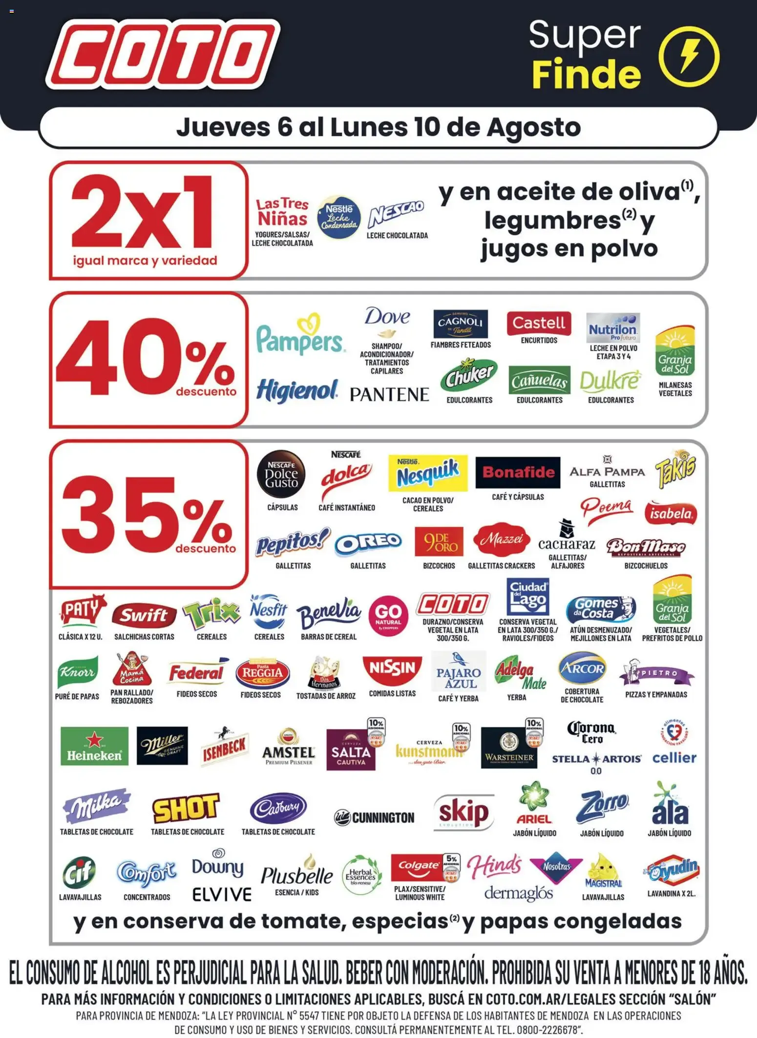 Ofertas de COTO Super Finde 6 de agosto al 10 de agosto 2026 - Página 1 del catálogo
