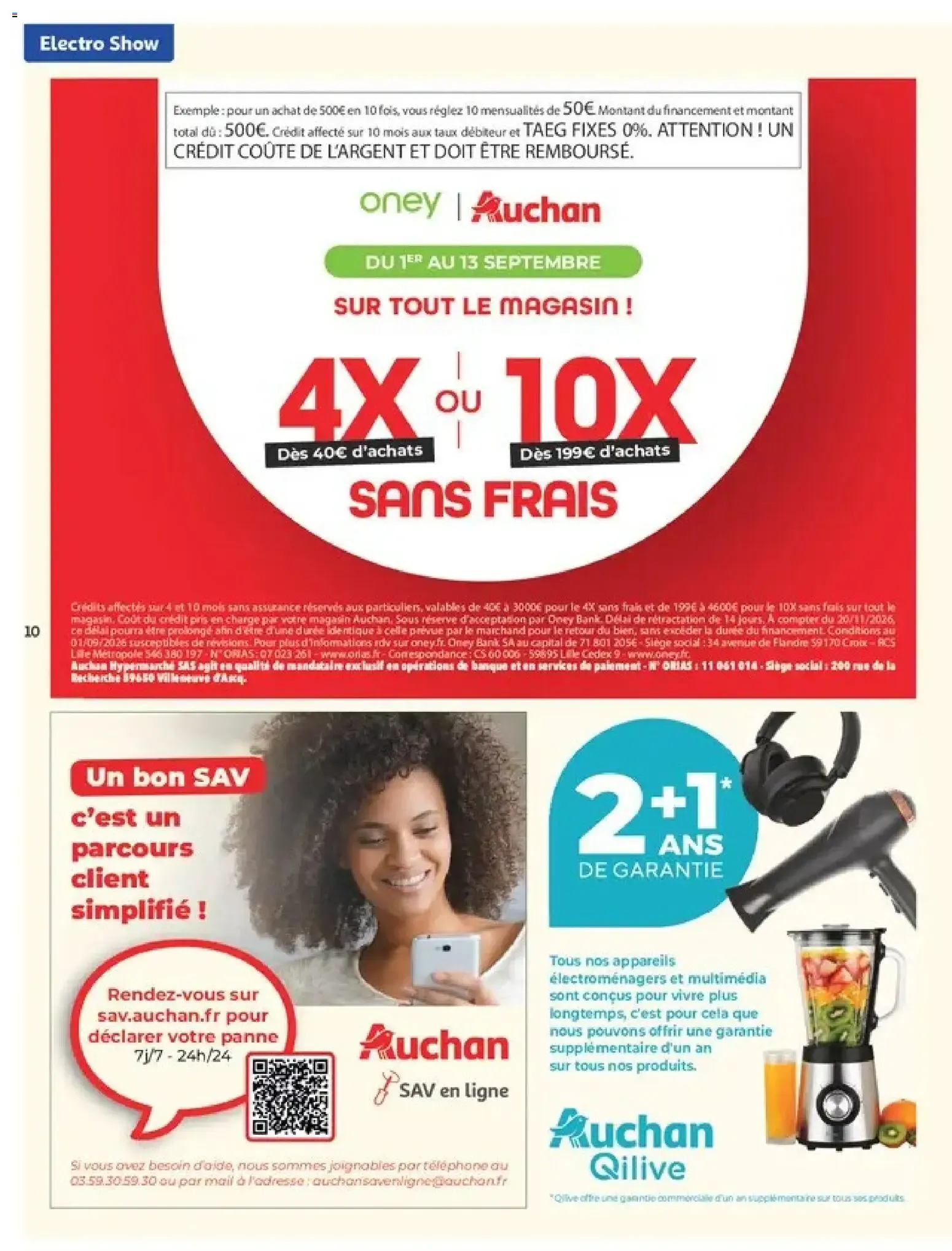 Auchan Electroshow à partir du 01/09/2026 - promo en ligne du 1 septembre au 13 septembre 2026 - Catalogue page 10