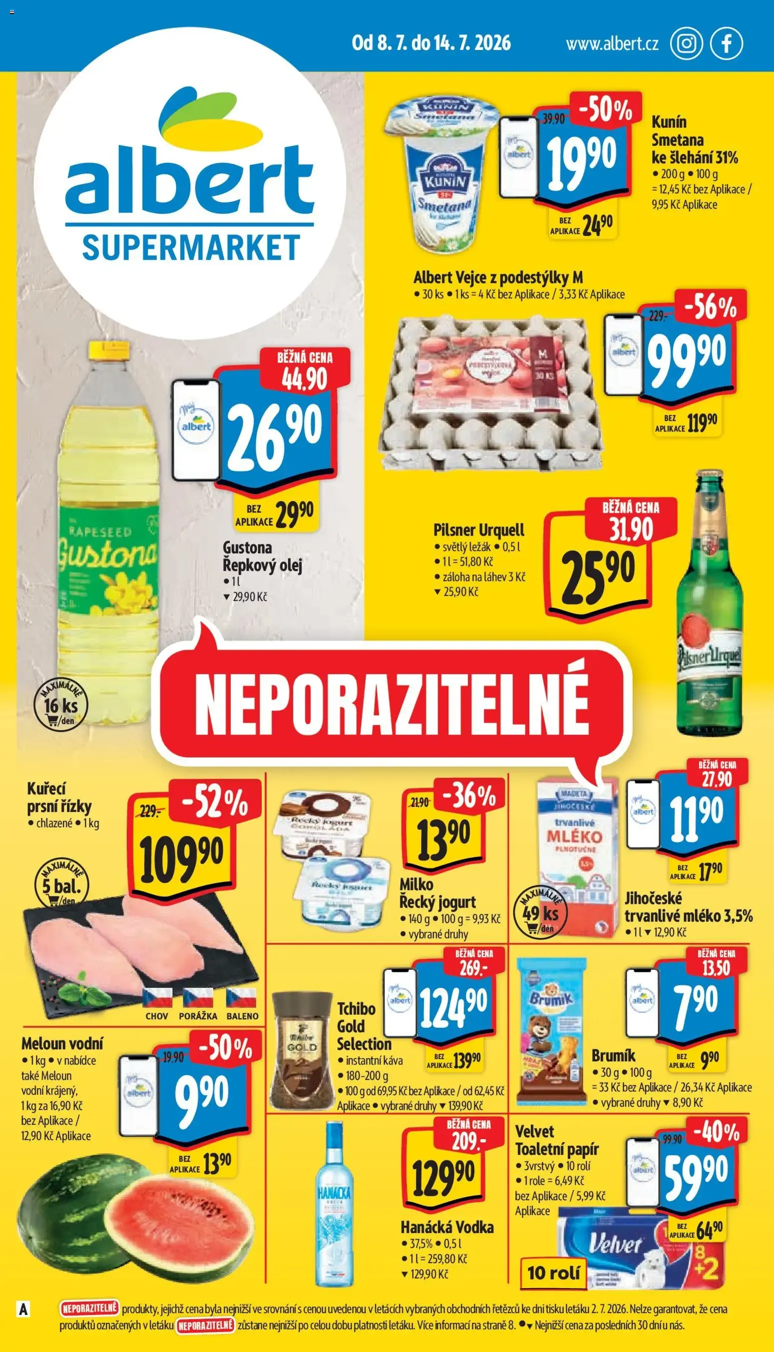 Albert leták - Supermarket od 08.07.2026 - Akční leták - 8. července 14. července 2026 - Page 1