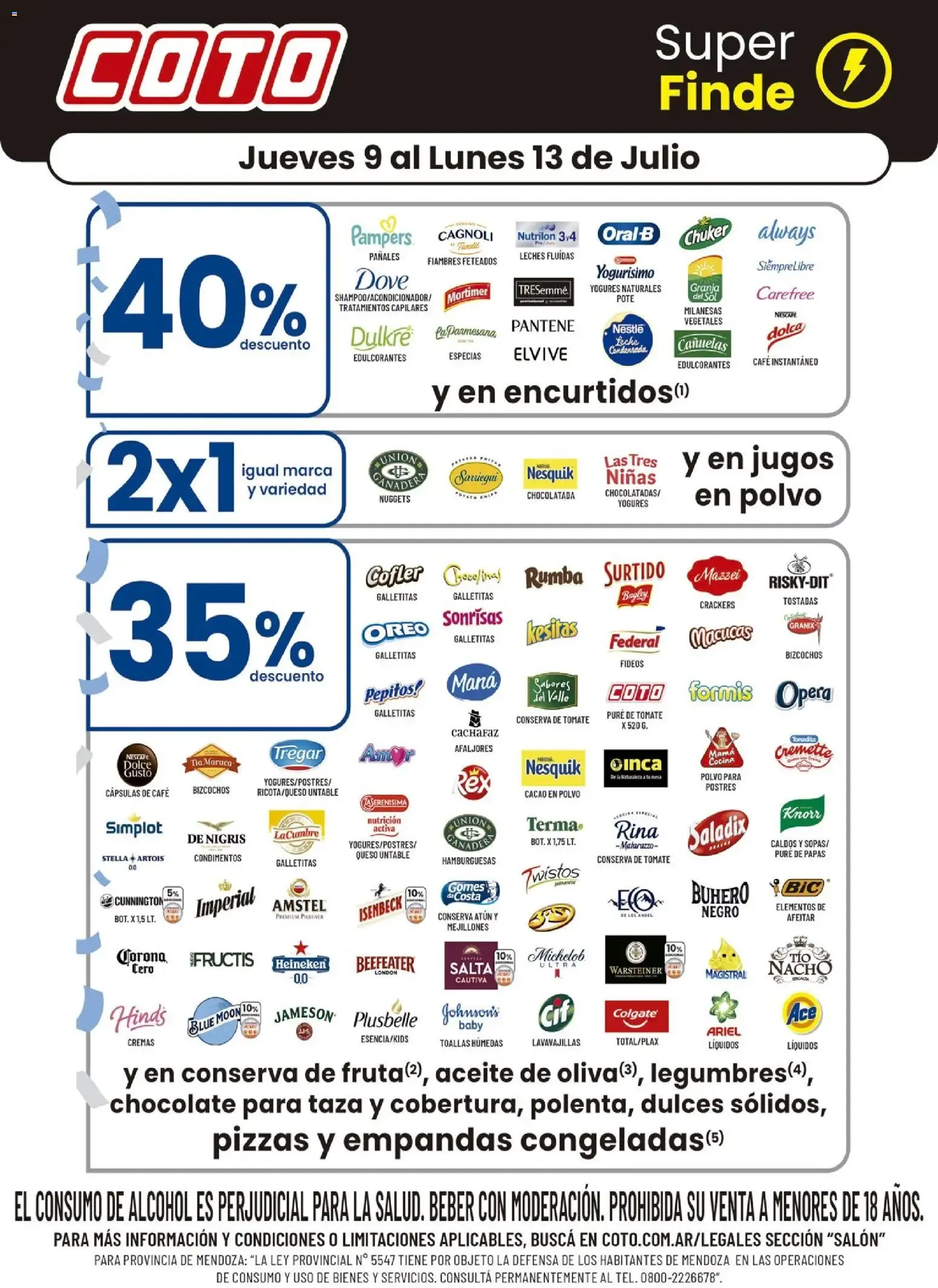 Ofertas de Coto Super Finde 9 de julio al 13 de julio 2026 - Página 1 del catálogo