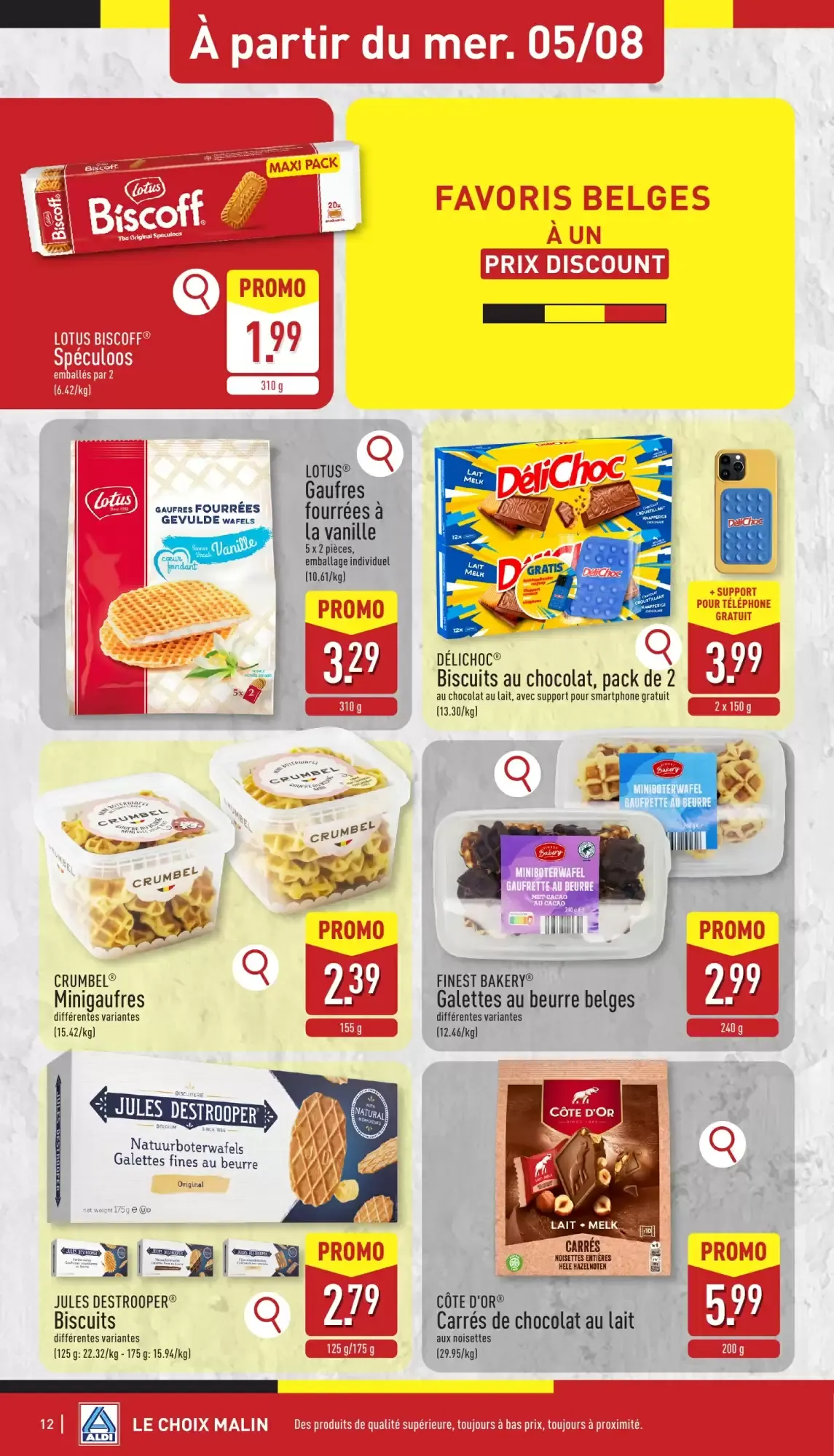 ALDI Dépliant du lun. 03/08 au sam. 08/08 inclus van 3 augustus tot 8 augustus 2026 - folder pagina 12