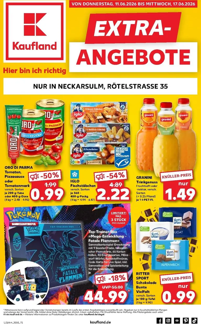 Kaufland - Neckarsulm Prospekt – von Donnerstag 11.06.2026 bis Mittwoch 17.06.2026 von 11. Juni bis 17. Juni 2026 - Prospekt seite 1