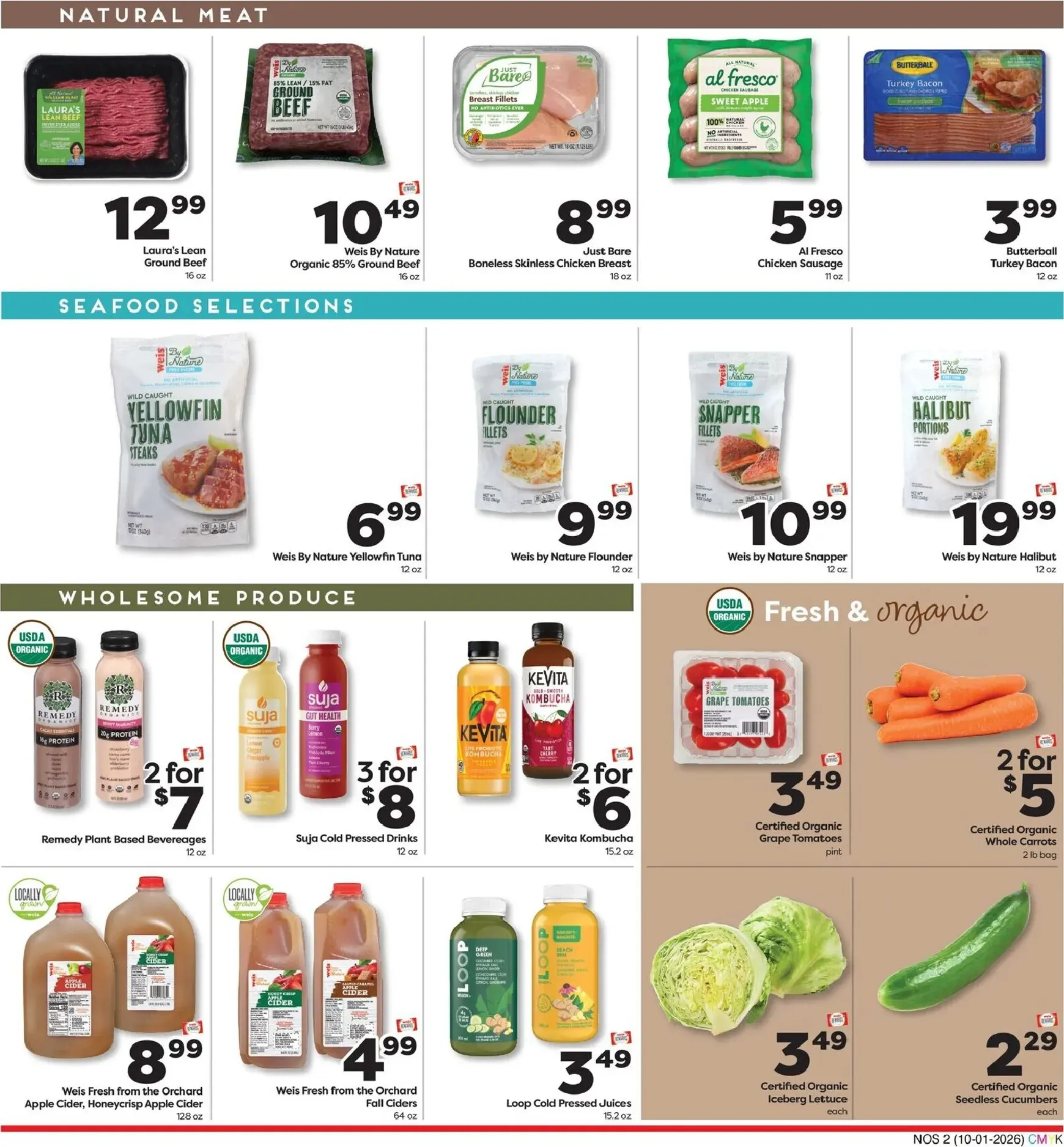 Weekly ad Current Weis Markets - Natural & Organic leaflet valid from Thursday 10/01/2026 to Wednesday 10/28/2026 from October 1 to October 28 2026 - Page 2
