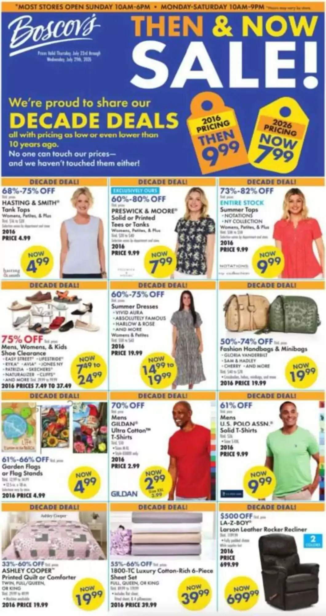Boscov's THEN & NOW SALE!