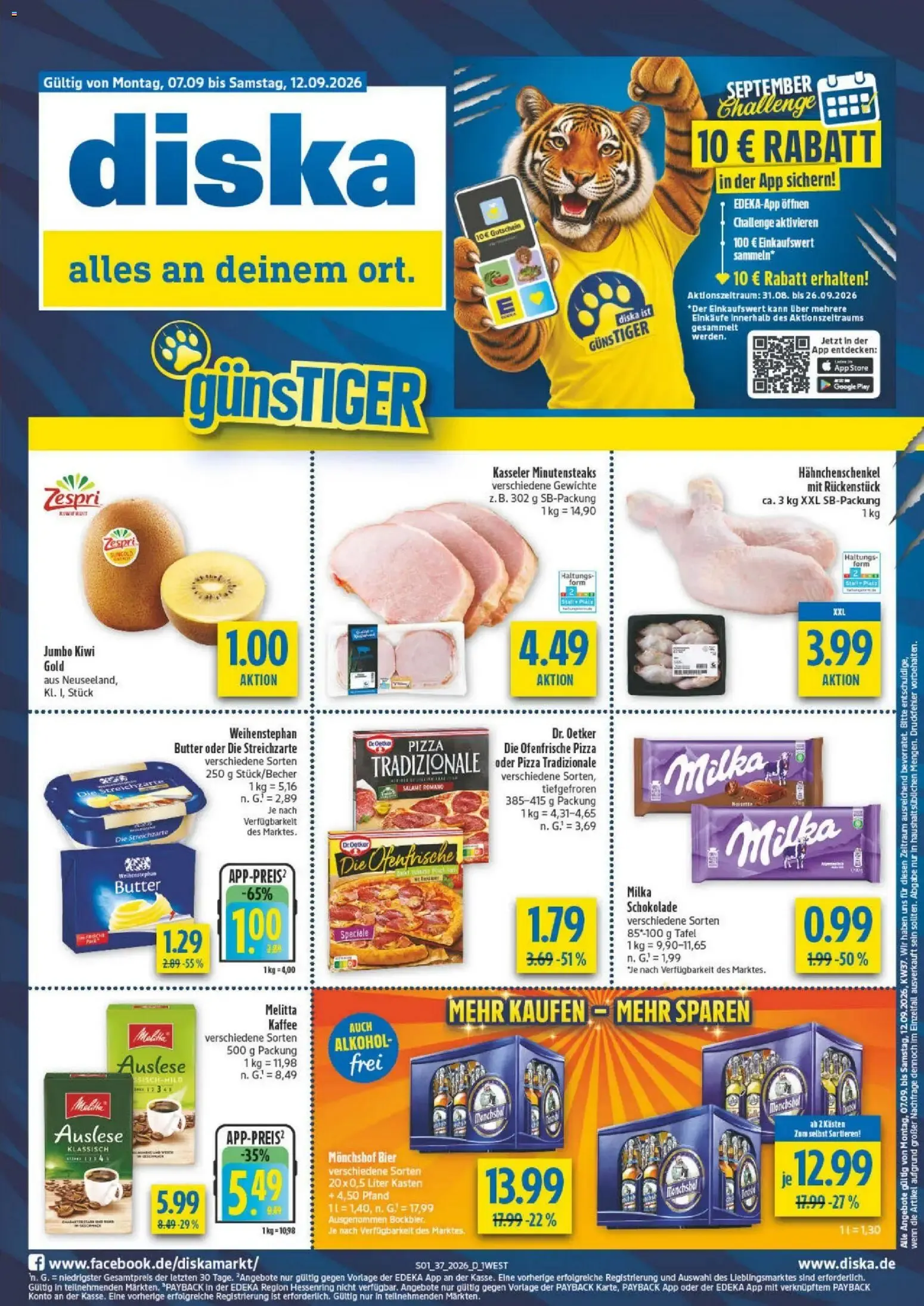 Diska - Diska Angebote Bayern KW37 (ab 02.09.2026) zum Blättern von 7. September bis 12. September 2026 - Prospekt seite 1