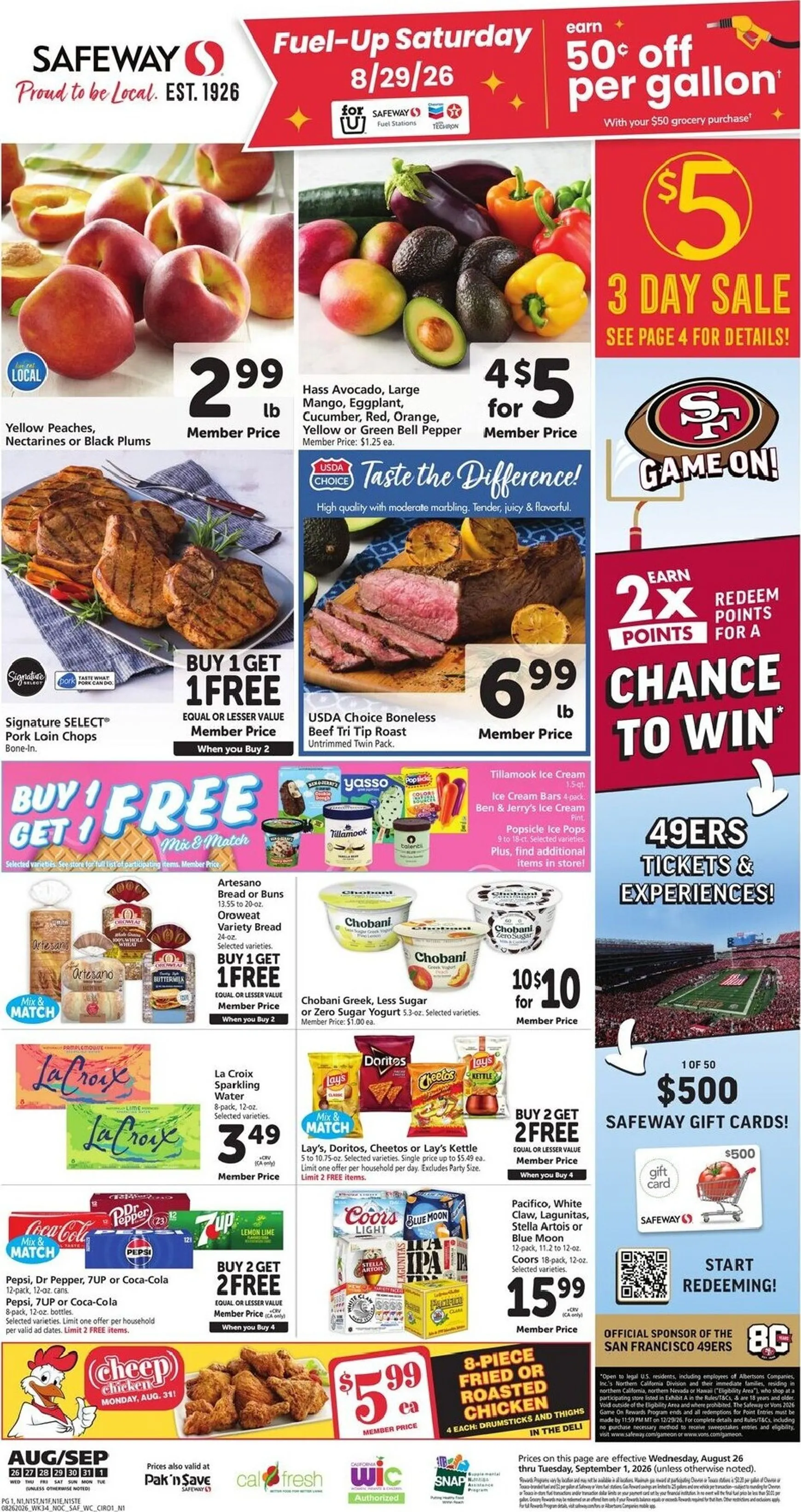 Weekly ad Current Safeway leaflet valid from Wednesday 08/26/2026 to Tuesday 09/01/2026 from August 26 to September 1 2026 - Page 3