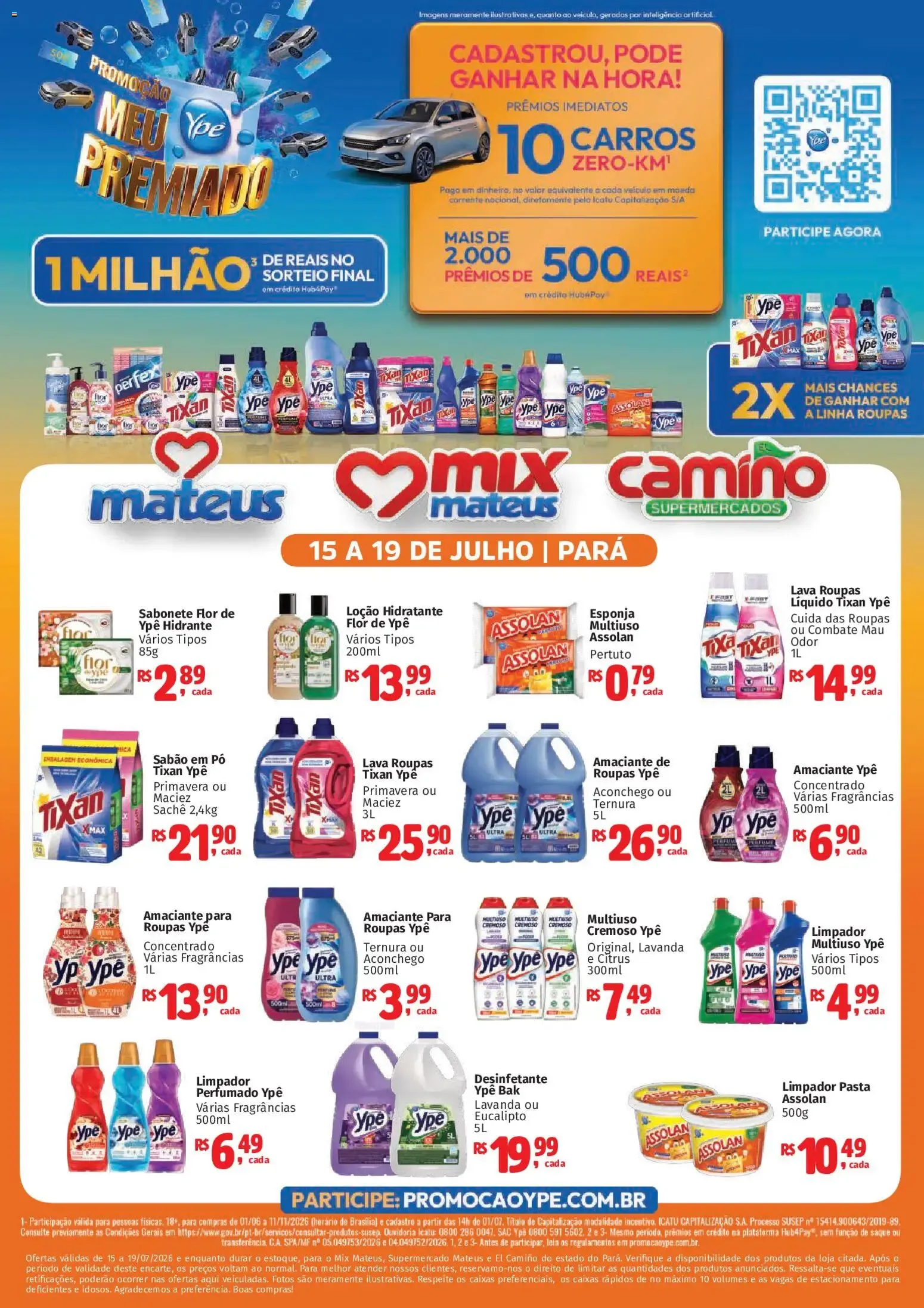 Encarte de Mateus ofertas Ypé de 15/07/2026 | Promoções Online 15 de julho até 19 de julho 2026 - Pagina 1