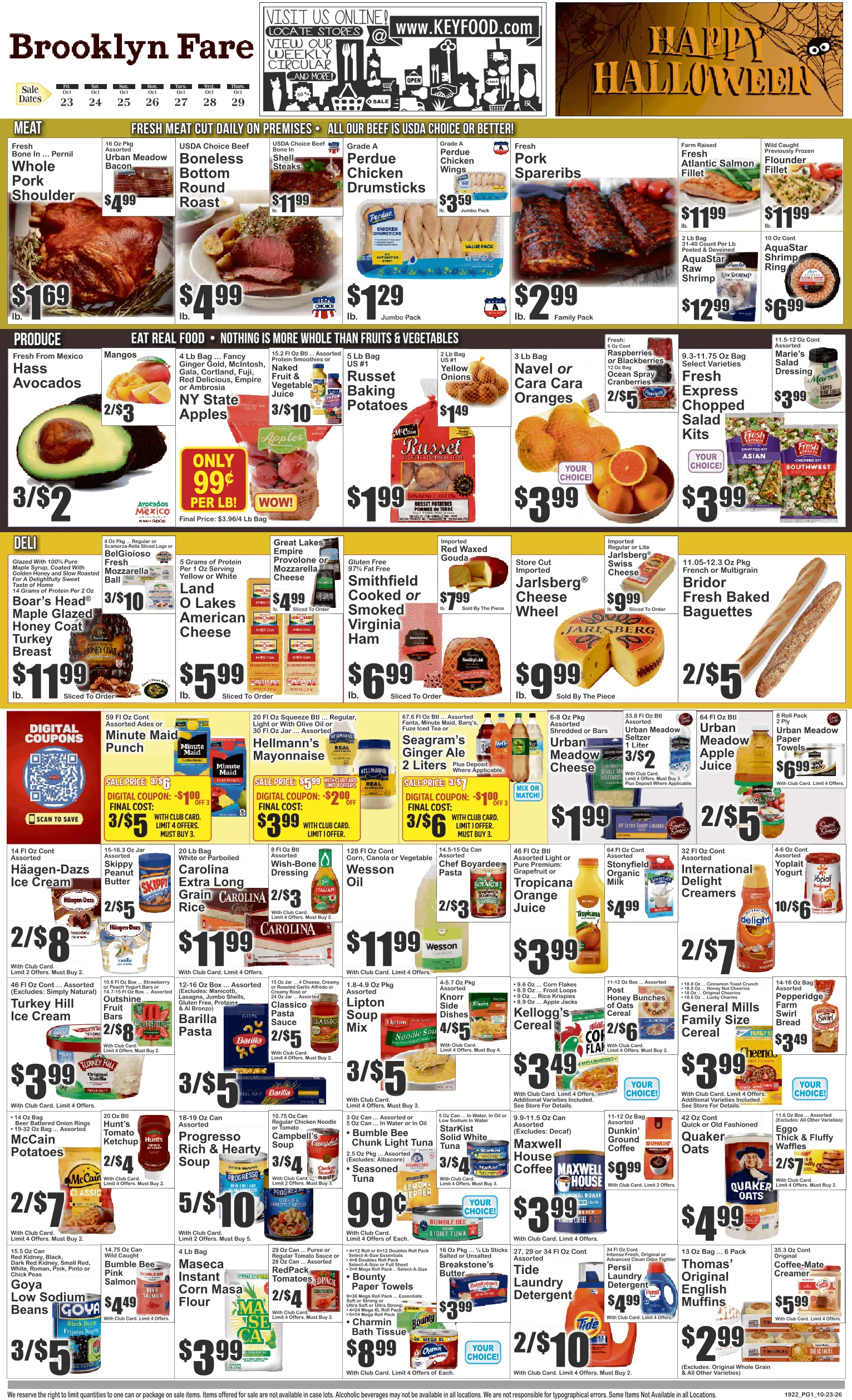 Weekly ad Current Key Food - Brooklyn Fare leaflet valid from Friday 10/23/2026 to Thursday 10/29/2026 from October 23 to October 29 2026 - Page 1
