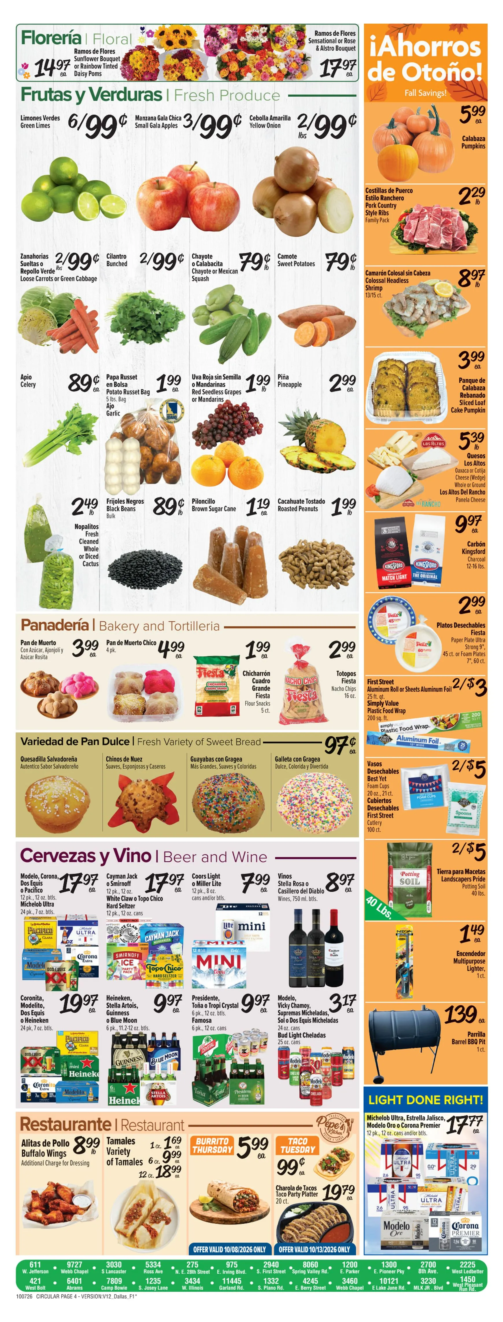 Weekly promotion Current Fiesta Mart - Dallas leaflet valid from Wednesday 10/07/2026 to Tuesday 10/13/2026 spanning from October 7 to October 13 2026 - Page 4 for Catalogue 365