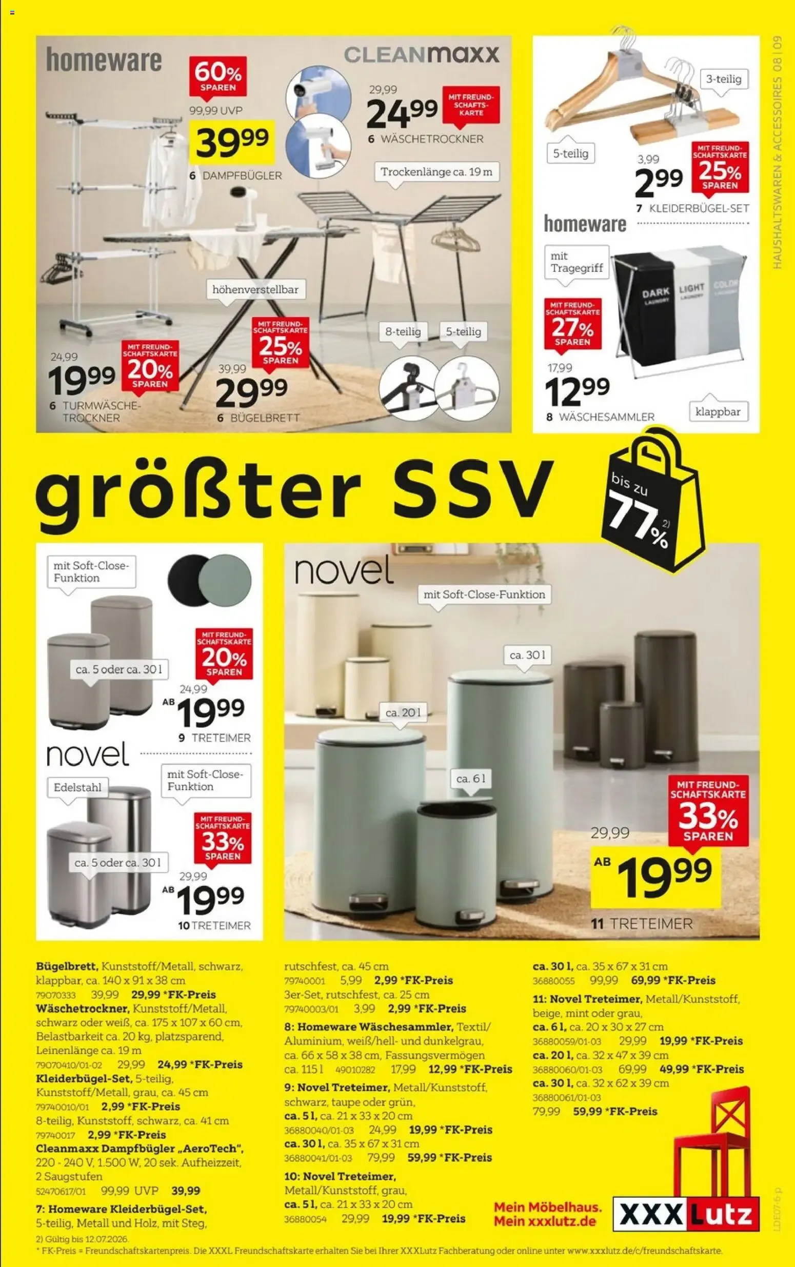 XXXLutz Deutschlands größter SSV von 27. Juni bis 12. Juli 2026 - Prospekt seite 9