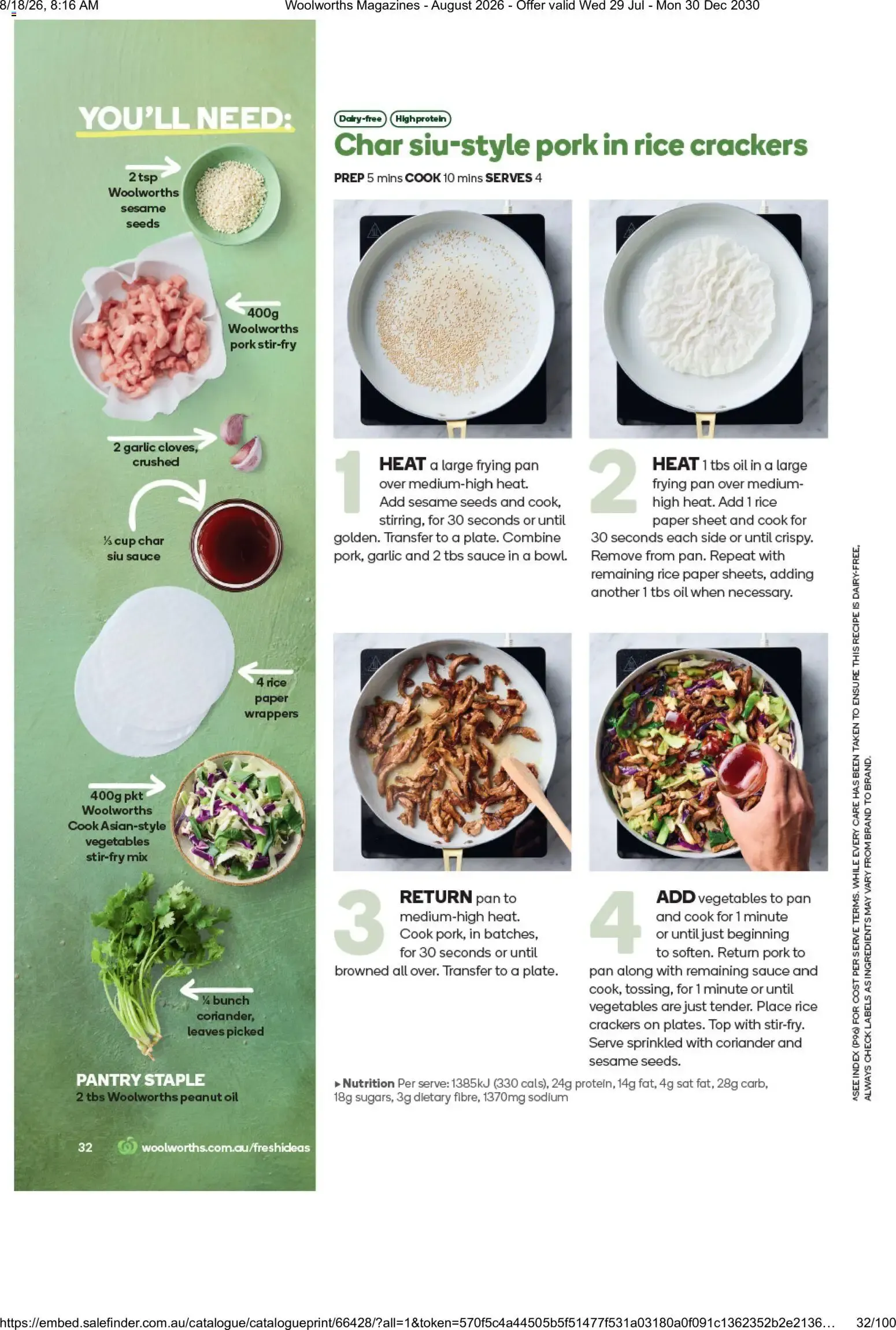 Woolworths Fresh Ideas - August 2026 - Catalogue valid from 29 July to 30 December 2030 - page 32