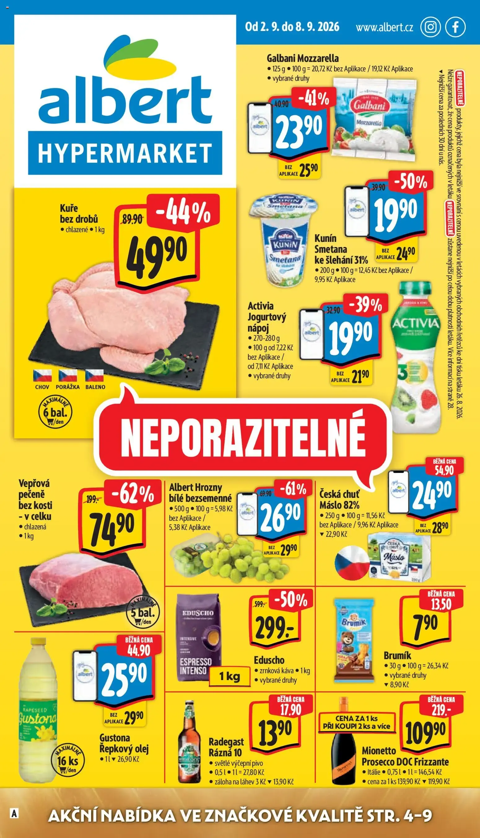 Albert leták - Hypermarket od 02.09.2026 - Akční leták - 2. září 8. září 2026 - Page 1