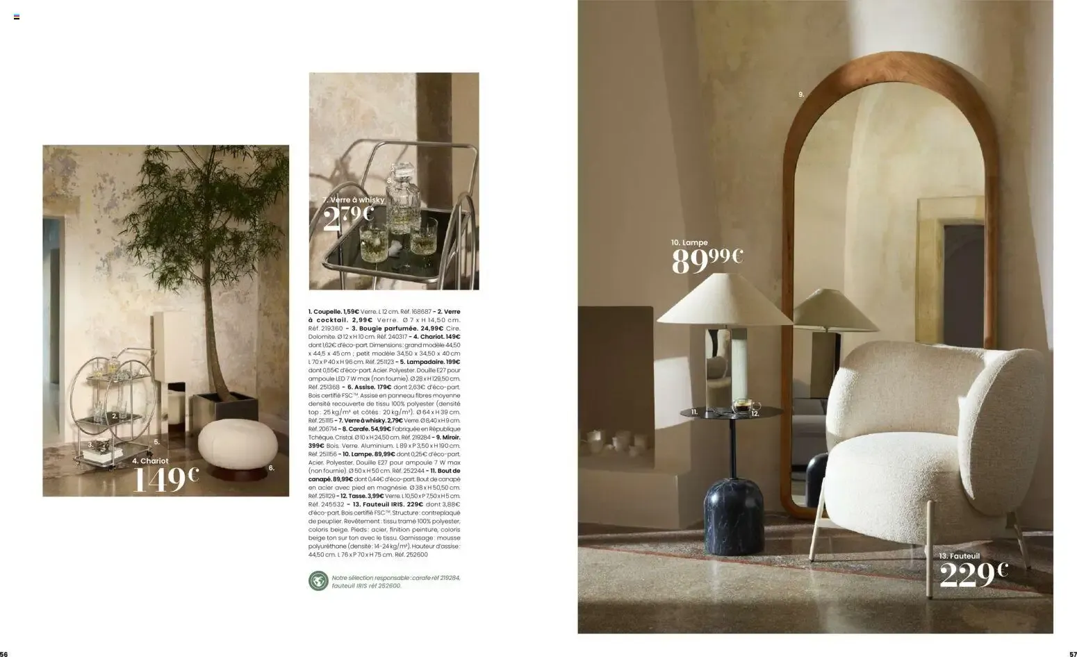 Maisons du Monde - Itinéraire Estival Collection Printemps - Été 2026 du 16 février au 1 septembre 2026 - Catalogue page 29