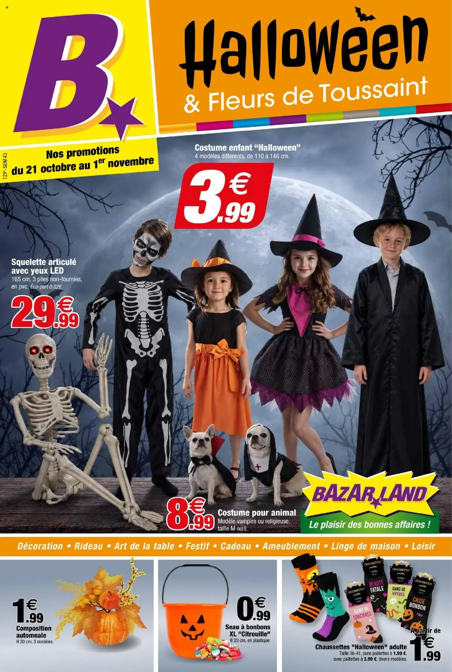 Bazar Land Halloween & Fleurs de Toussaint du 21 octobre au 1 novembre 2026 - Catalogue page 1