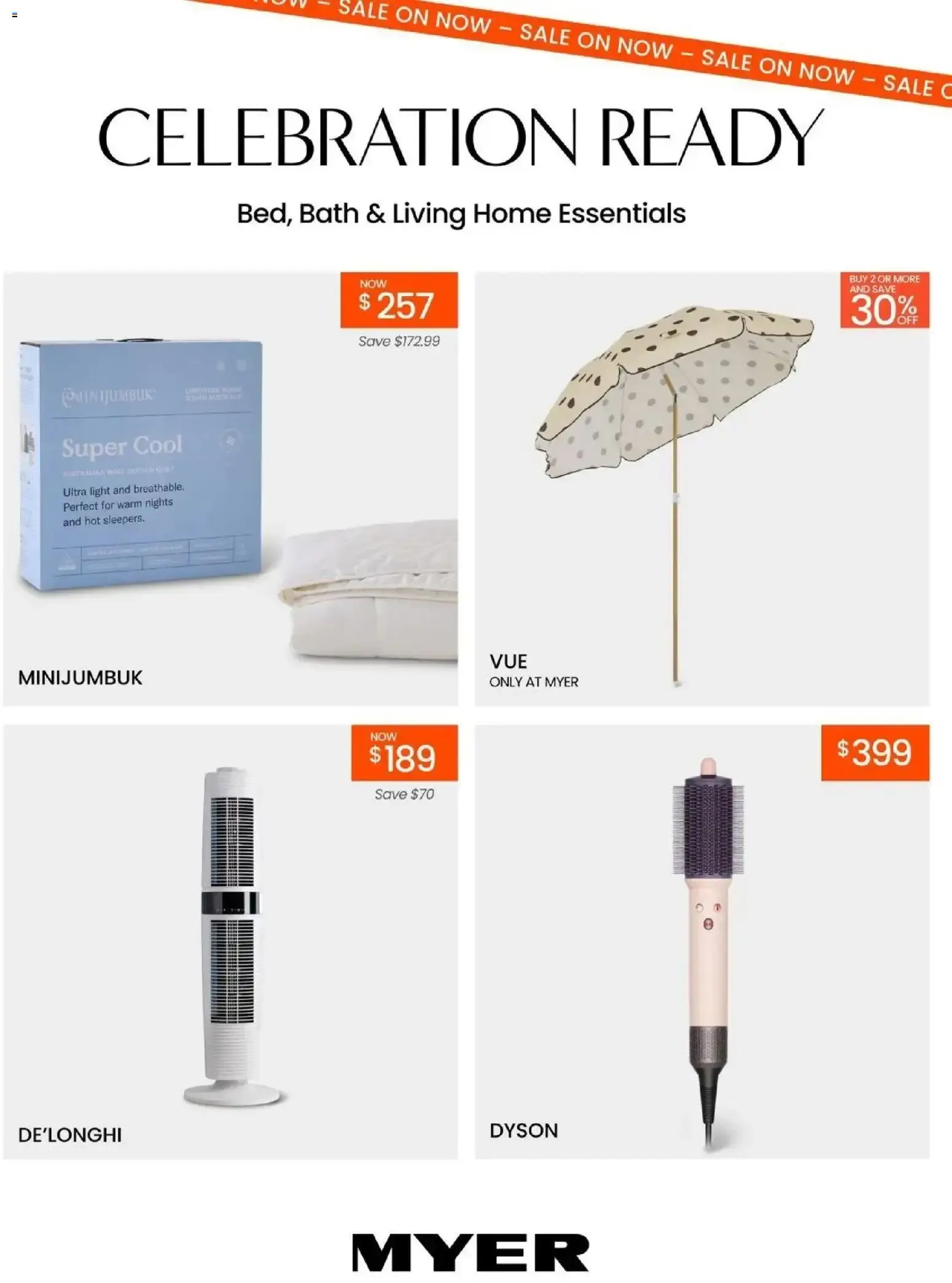 Myer Celebration Ready: Bed, Bath & Living Home Essentials - Catalogue valid from 13 October to 1 November 2026 - page 1