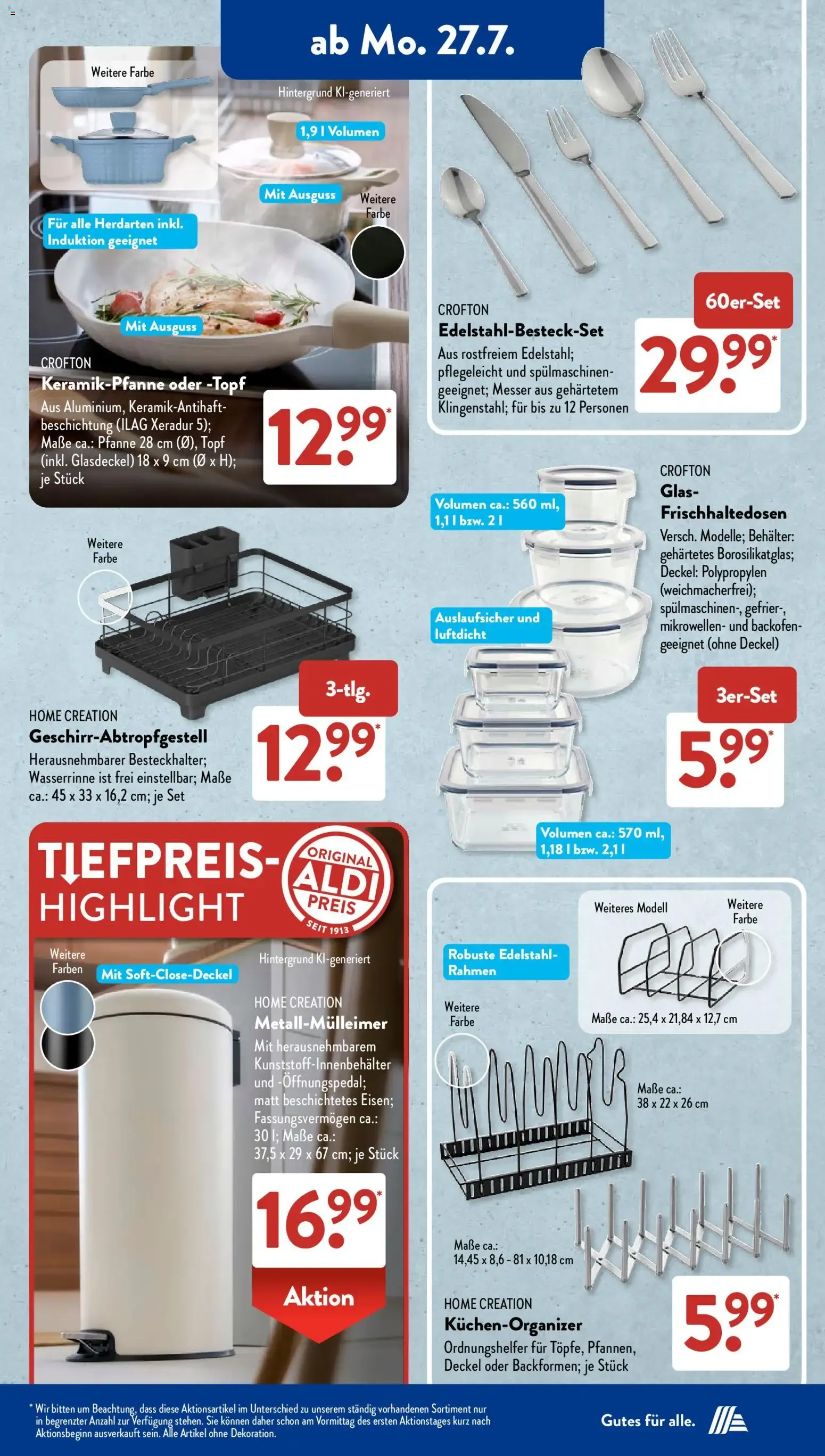 ALDI SÜD Tiefpreis-Highlight: Küchen-Hits & más von 27. Juli bis 1. August 2026 - Prospekt seite 4