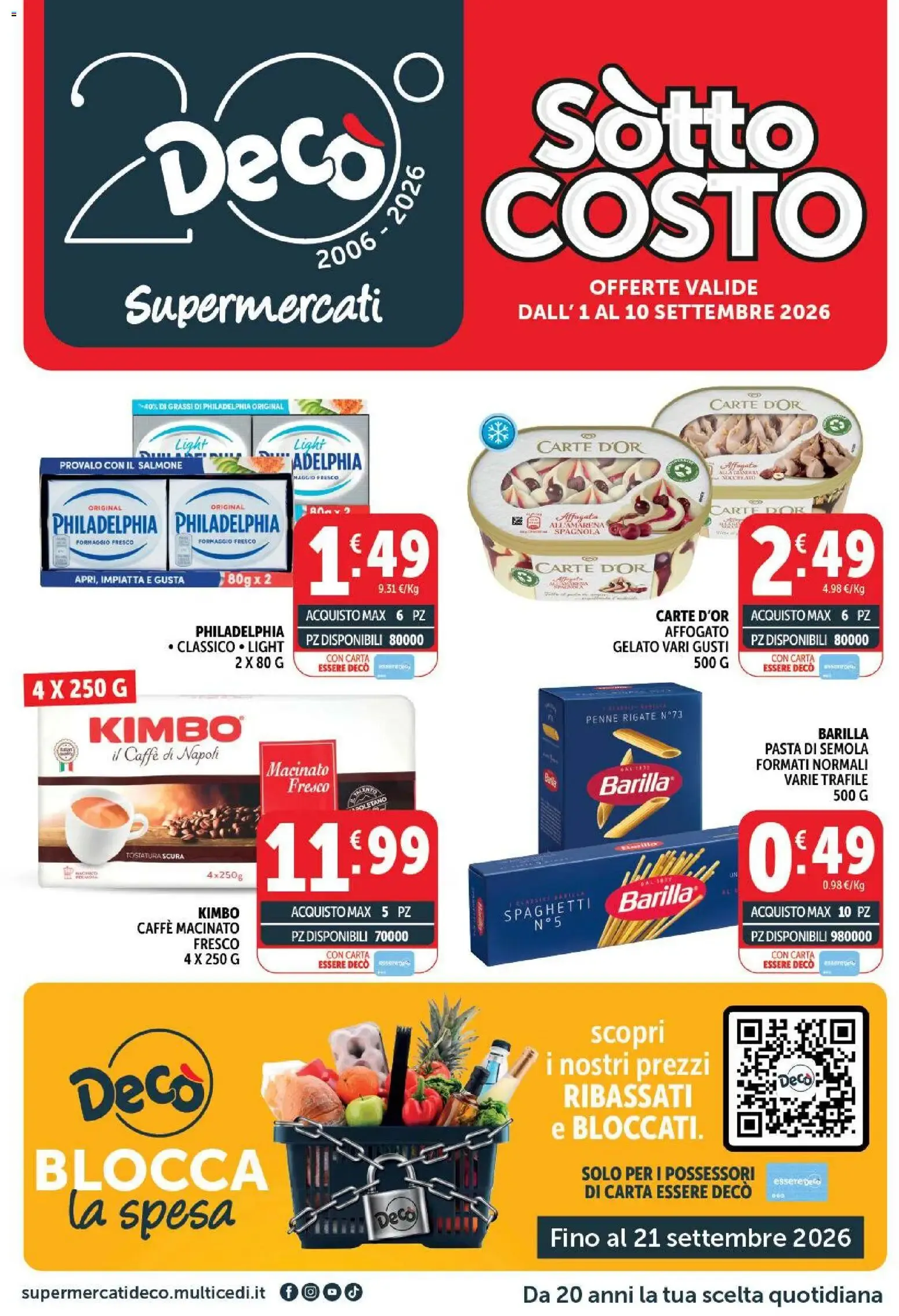 Deco Supermercati Sotto COSTO da 1 settembre a 10 settembre di 2026 - Pagina del volantino 1