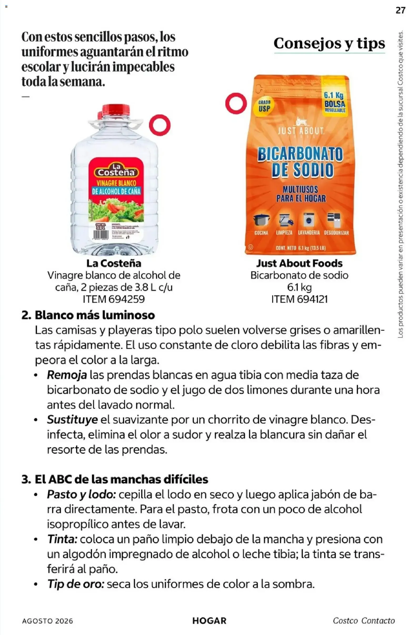 Catálogo de COSTCO Contacto 1 de agosto al 31 de agosto 2026 - Pagina 27