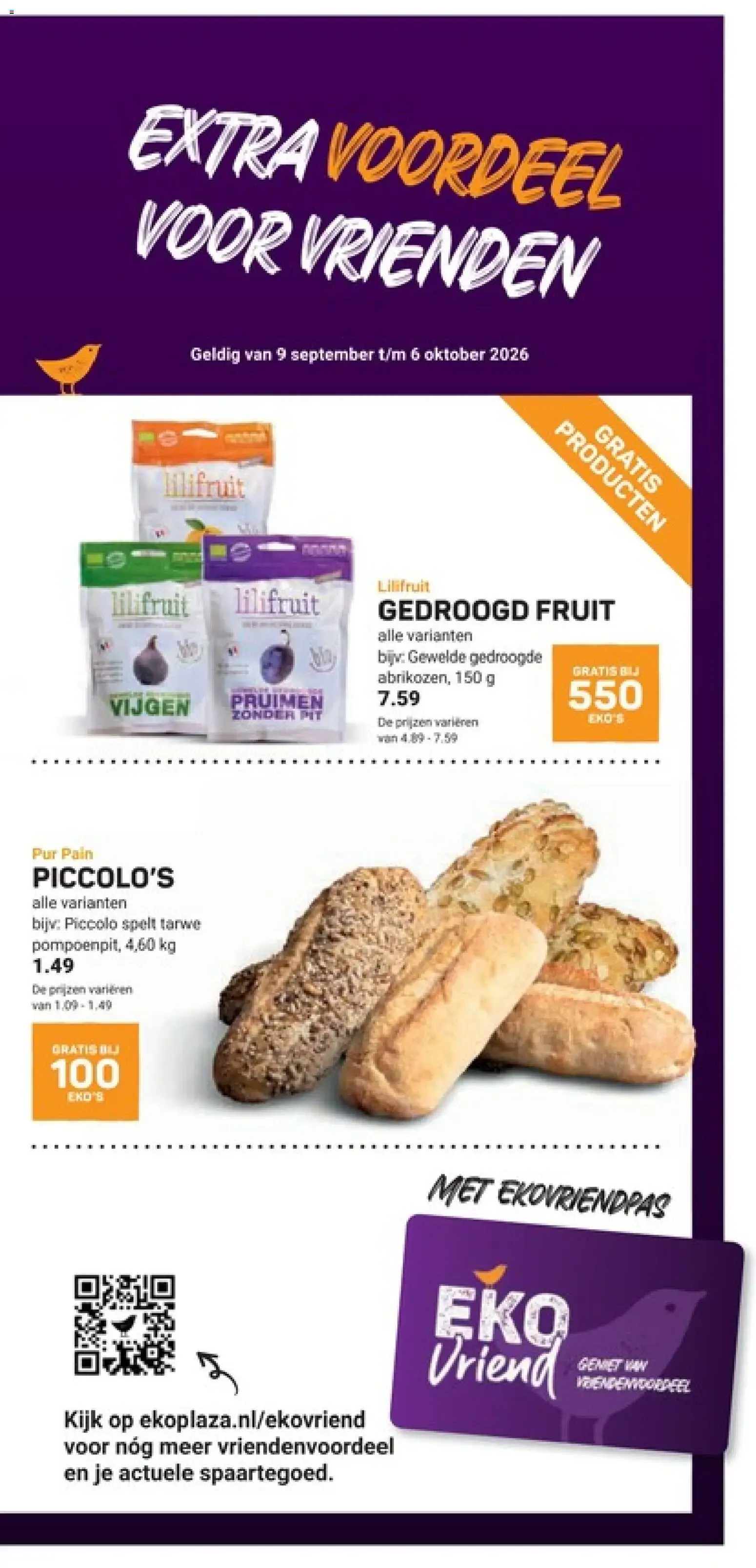Ekoplaza: Luchtig & Krokant crackers van Le Pain des Fleurs - 2+1 GRATIS van 23 september tot 29 september 2026 - Folder pagina 19