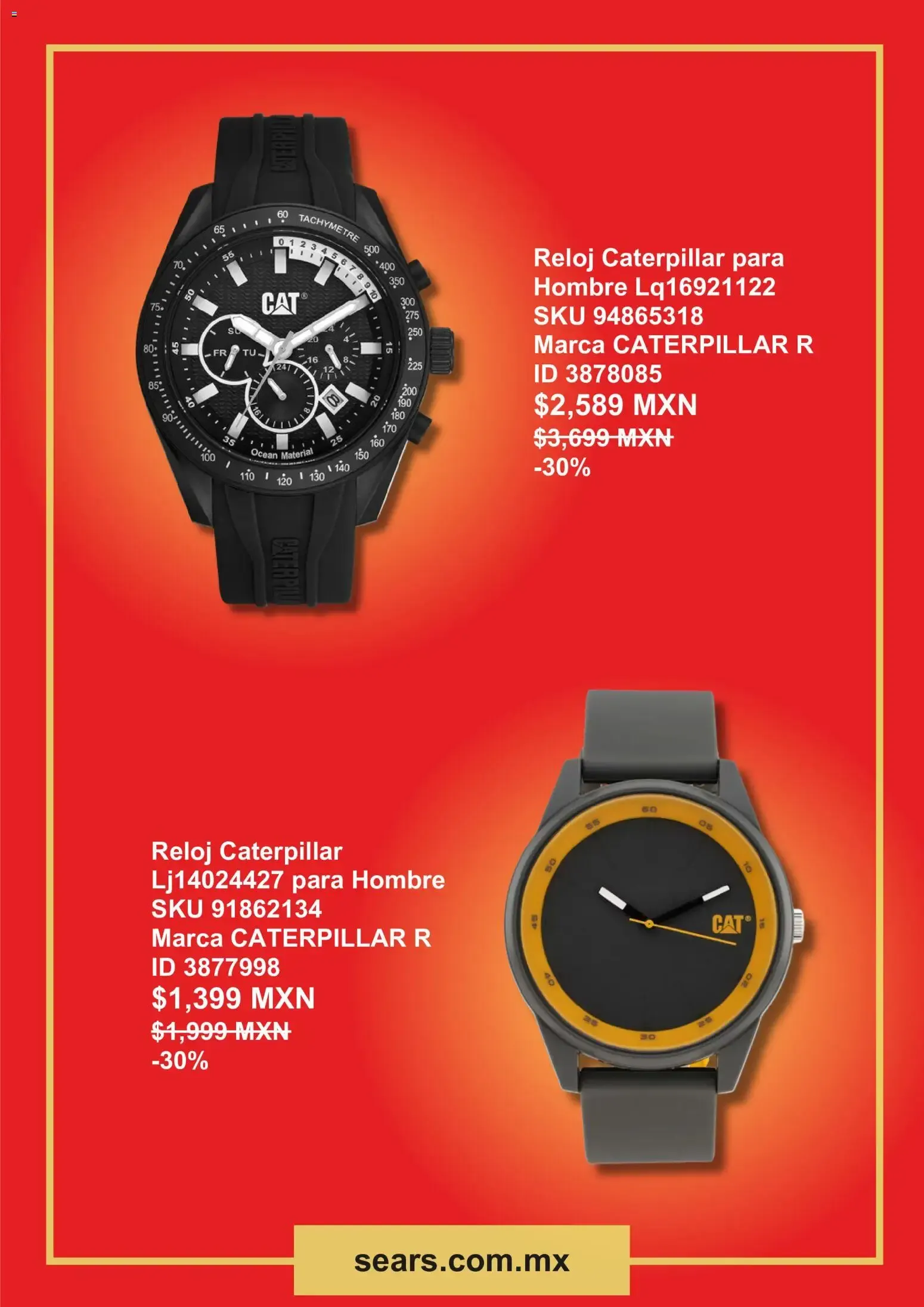 Catálogo de Sears: Oferta de hasta 35% en relojes CAT 1 de junio al 15 de junio 2026 - Pagina 2