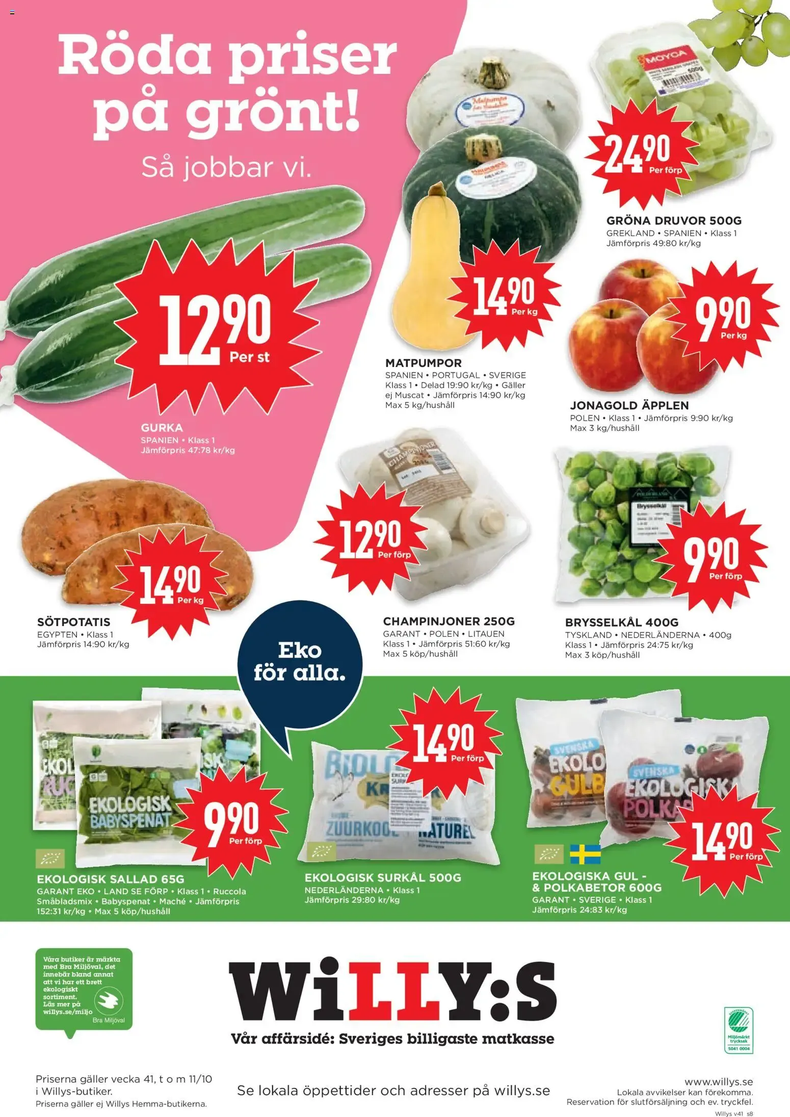 Willys: Massa gott till bra priser. från 5 oktober till 11 oktober 2026 - Reklamblad sidor 8