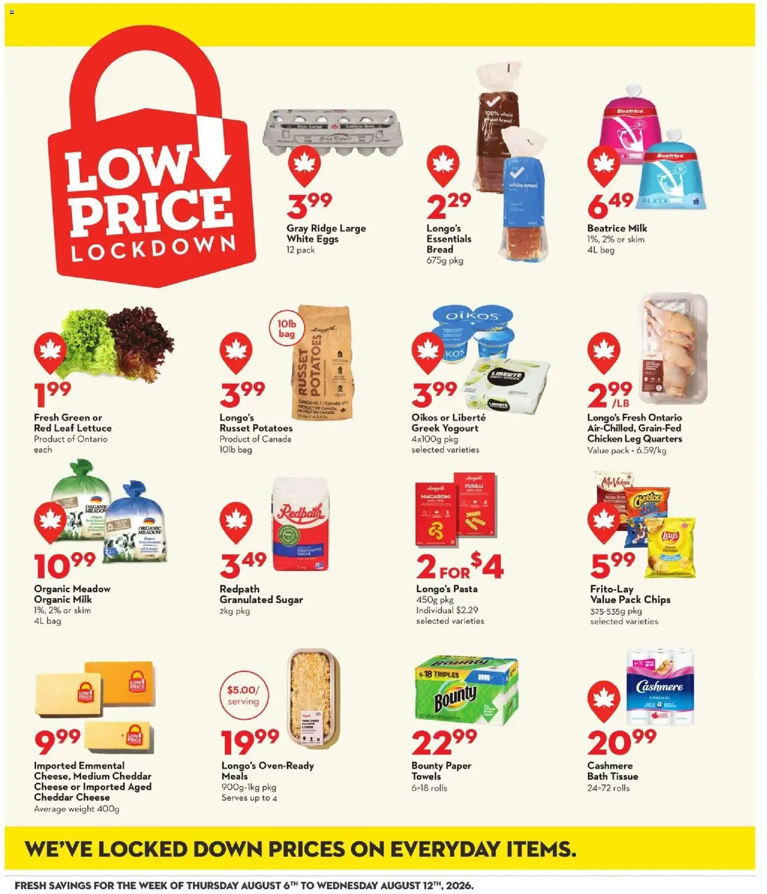 Longo's weekly flyer / circulaire from August 6 to August 12 2026 - flyer page 19