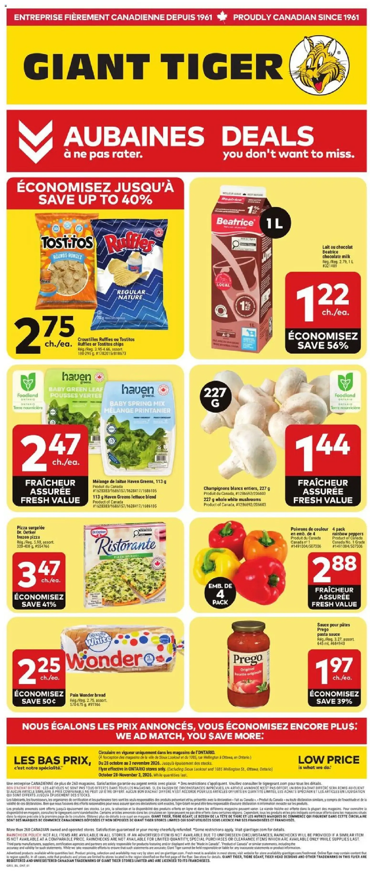 Giant Tiger Flyer | from Oct 28, 2026 | Weekly deals