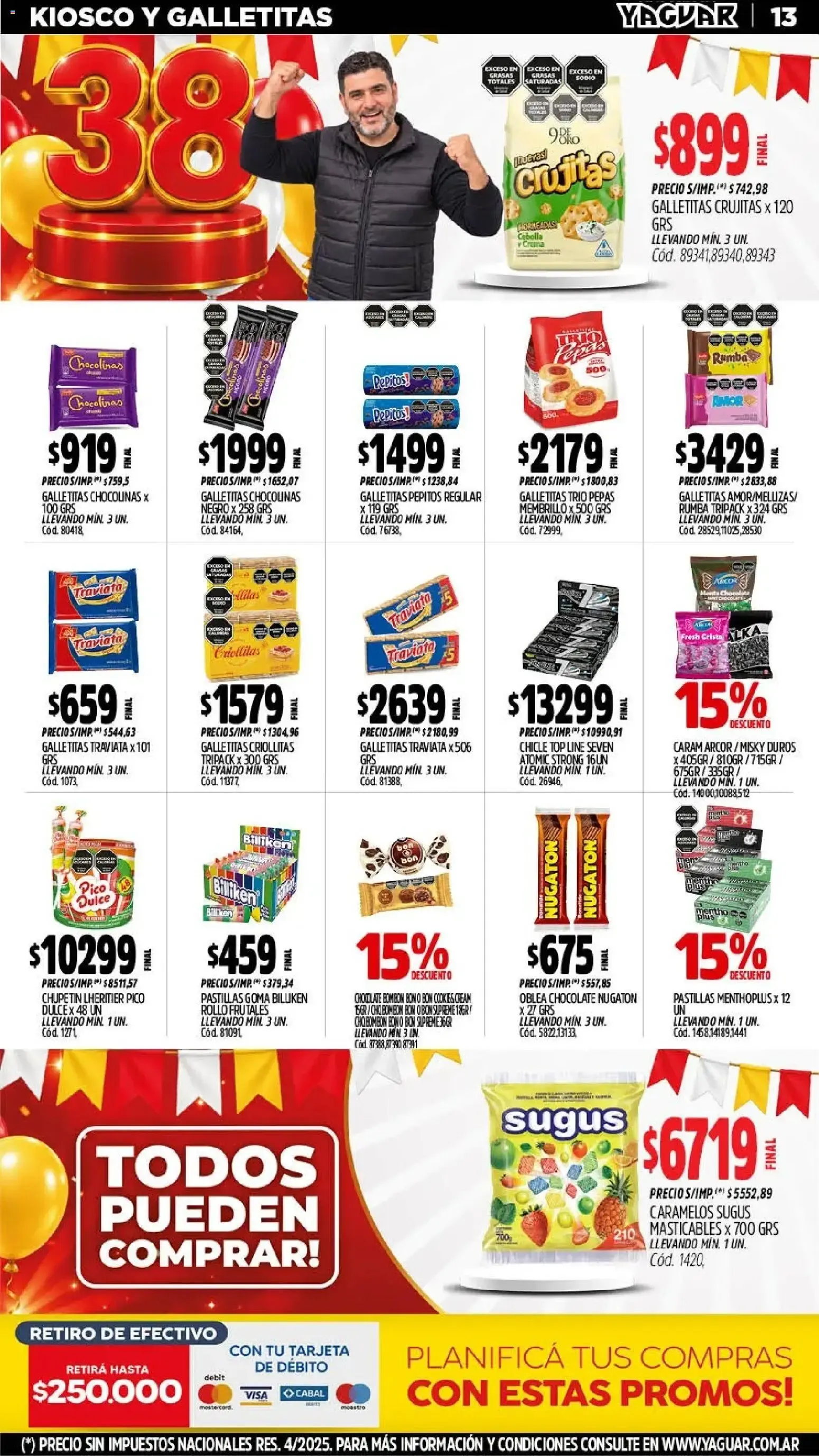 Ofertas de Mayorista Yaguar - El Cumple del Año 38 - Oferta Semanal Trelew 5 de octubre al 11 de octubre 2026 - Página 11 del catálogo
