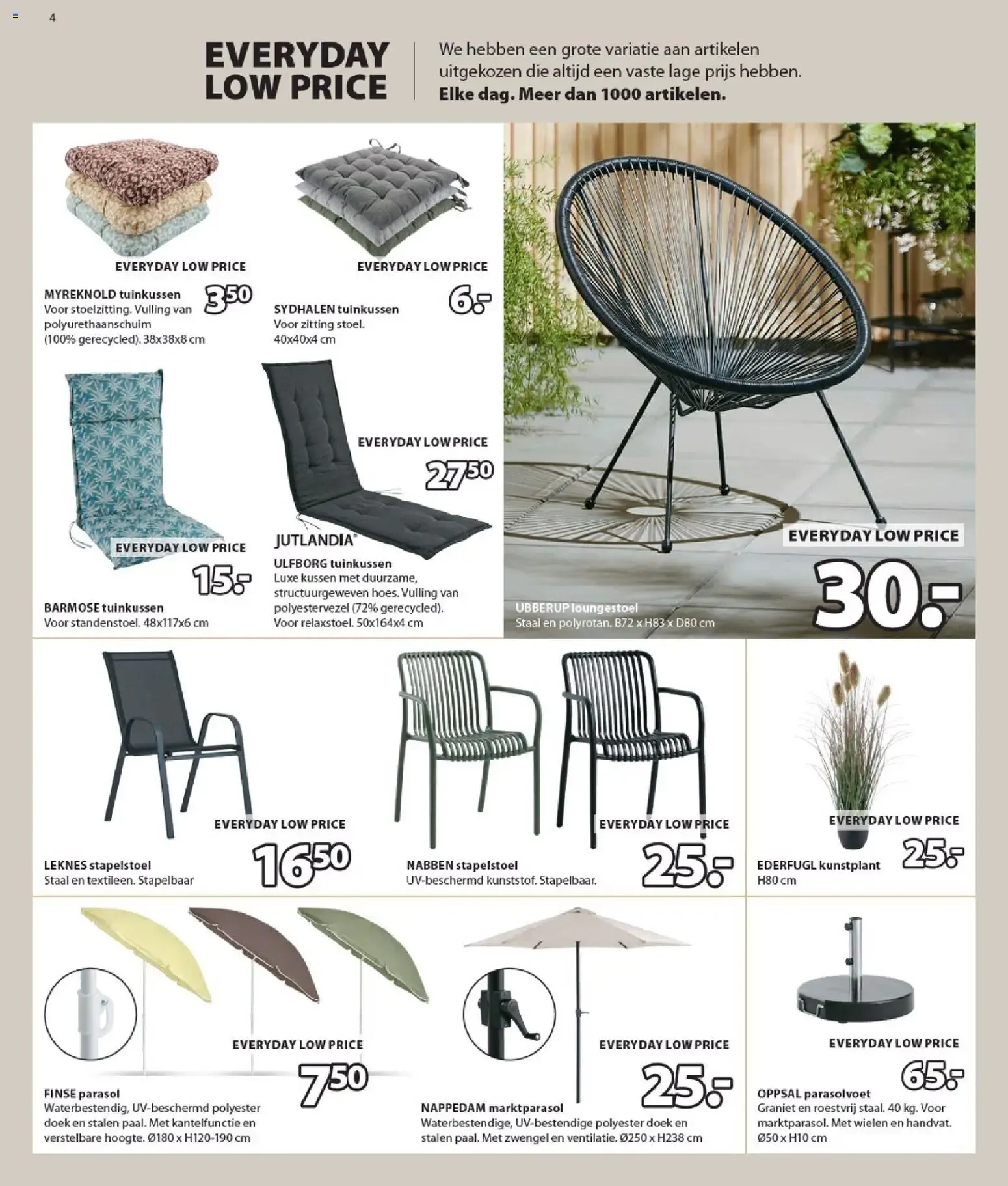 JYSK Sale: Tuindagen tot 60% korting van 6 juli tot 19 juli 2026 - Folder pagina 4