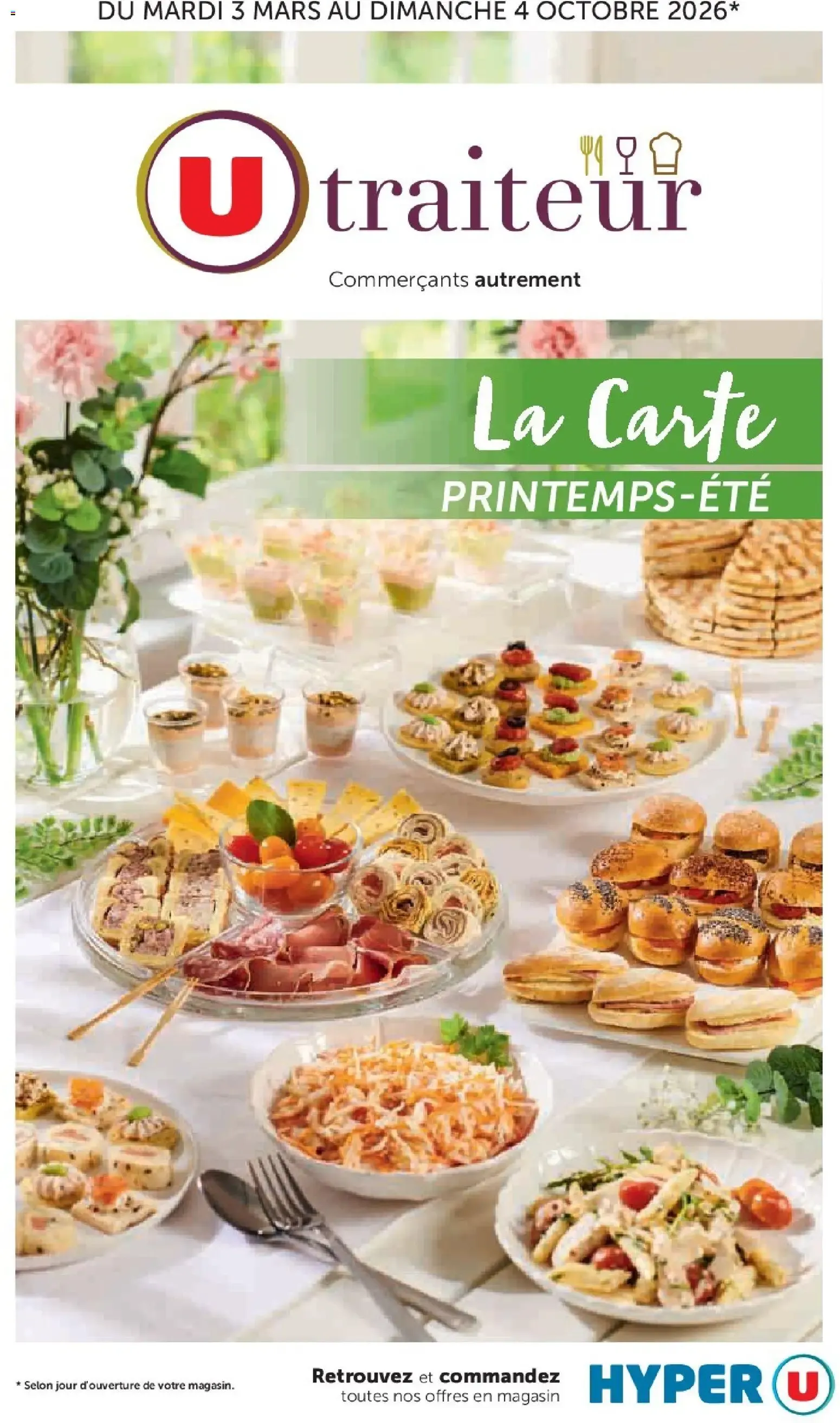Hyper U - La carte Printemps Été à partir du 03/03/2026 - promo en ligne du 3 mars au 4 octobre 2026 - Catalogue page 1