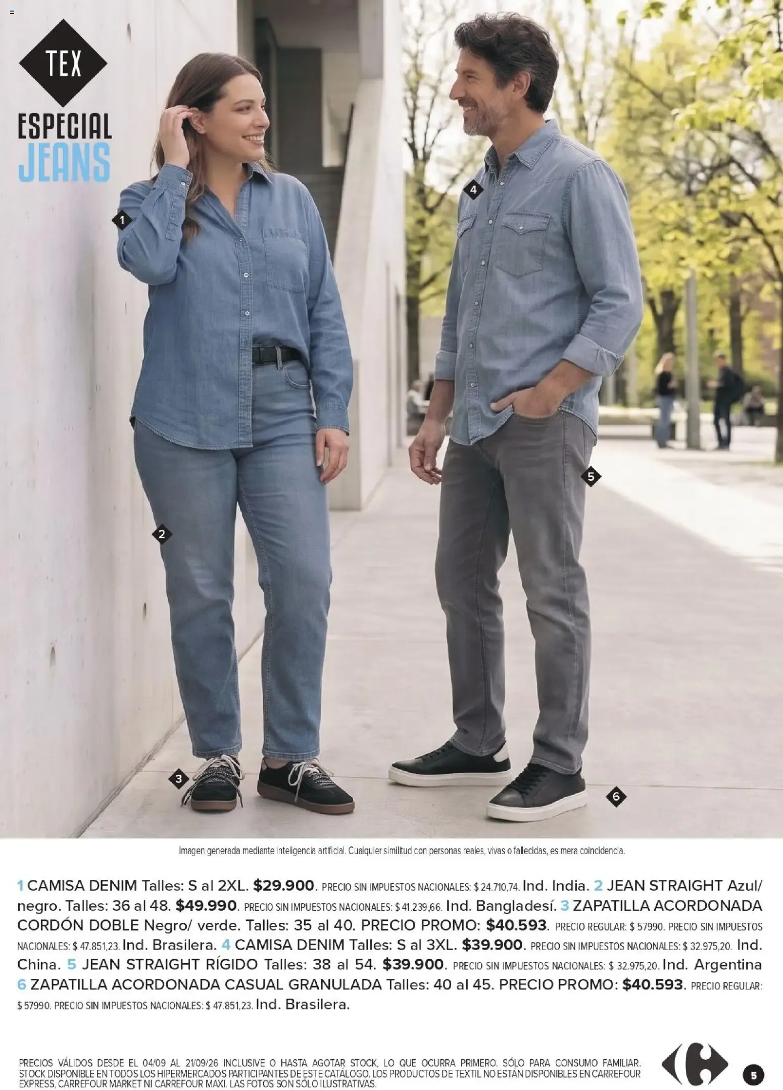 Ofertas de Carrefour - Tex | Especial Jeans || del 04/09/2026 - 21/09/2026 || Promociones 4 de septiembre al 21 de septiembre 2026 - Página 5 del catálogo