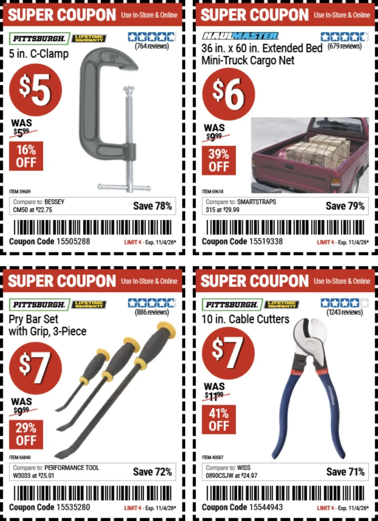 Weekly promotion Harbor Freight Dollar Days (10/22 - 11/04 2026) - Flyer spanning from October 22 to November 4 2026 - Page 3 for Catalogue 365