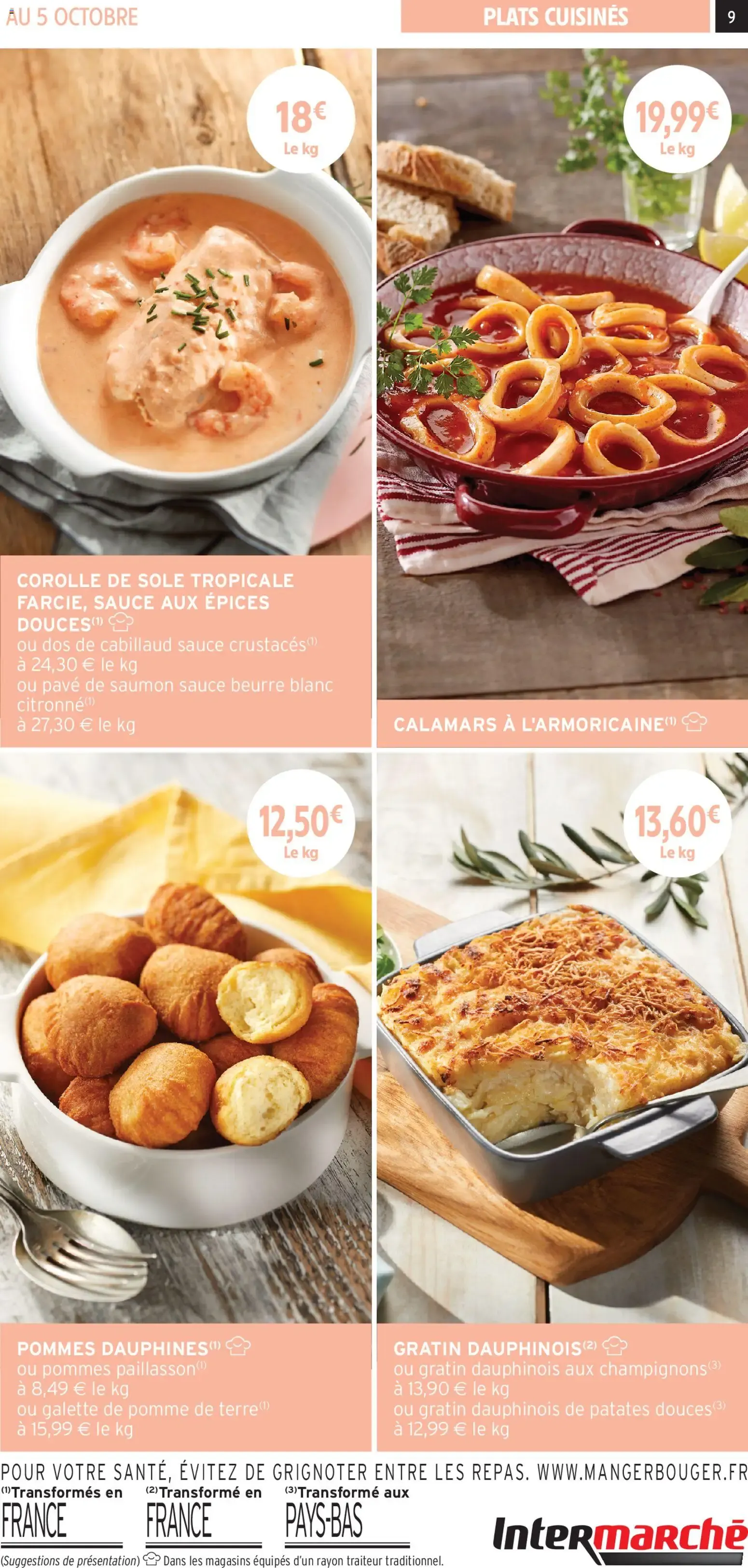 Intermarché - Les menus traiteur printemps/été à partir du 01/04/2026 - promo en ligne du 1 avril au 5 octobre 2026 - Catalogue page 9