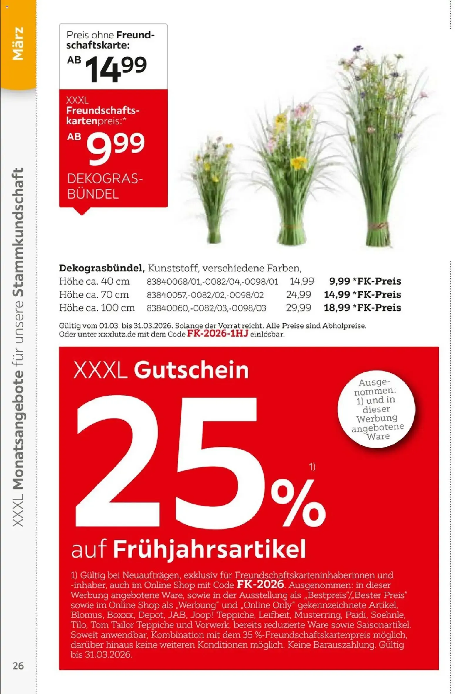 XXXL Lutz Freundschaftskartenjournal (ab 01.02.2026) zum Blättern von 1. Februar bis 31. Juli 2026 - Prospekt seite 26