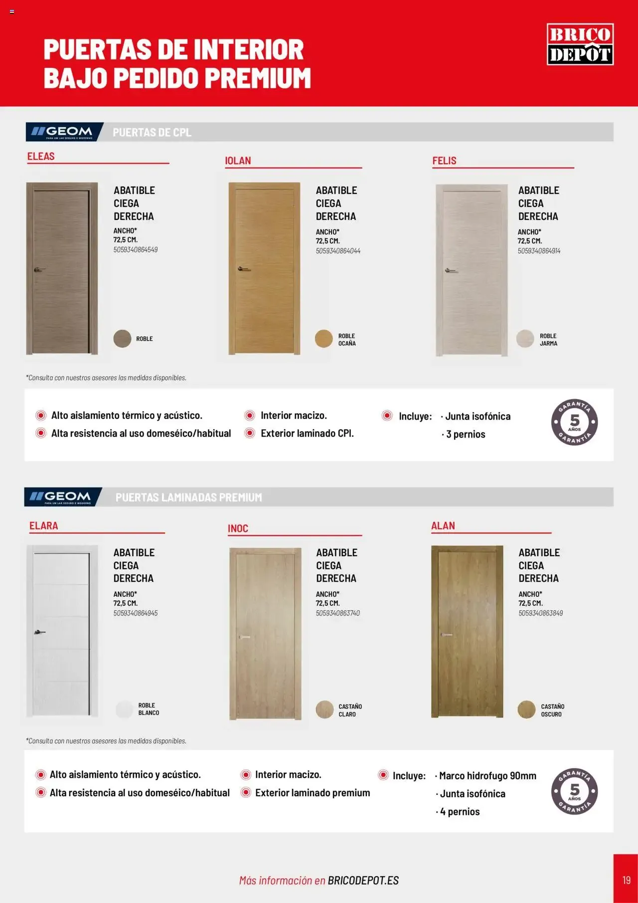 Catálogo de Brico Depôt Catálogo Puertas y Ventanas 2025 23 de julio al 30 de junio 2026 - Página 19