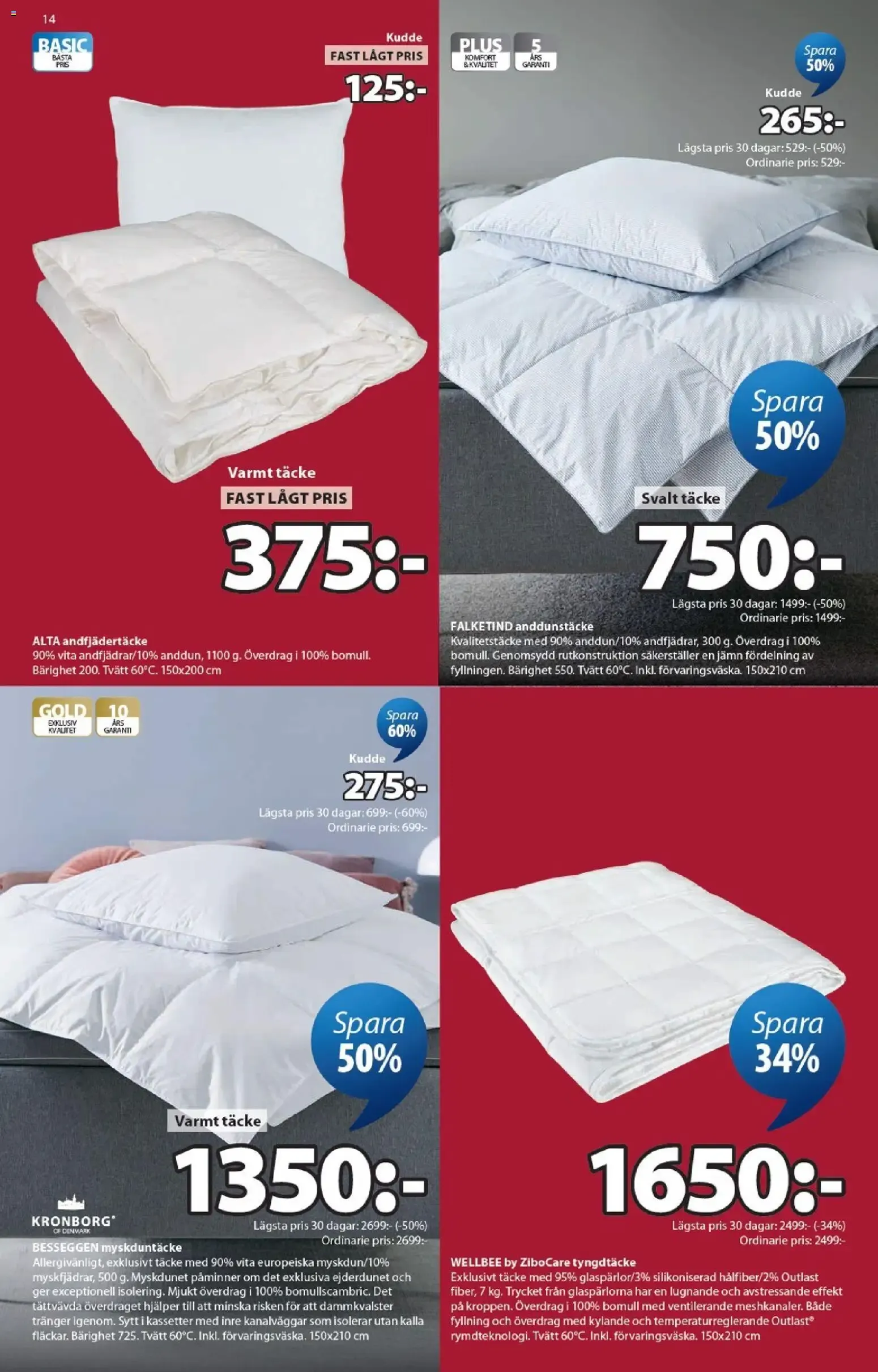 JYSK erbjudanden från 01/06/2026 - 28/06/2026 > Reklamblad nuvarande rabatter från 1 juni till 28 juni 2026 - Reklamblad sidor 14