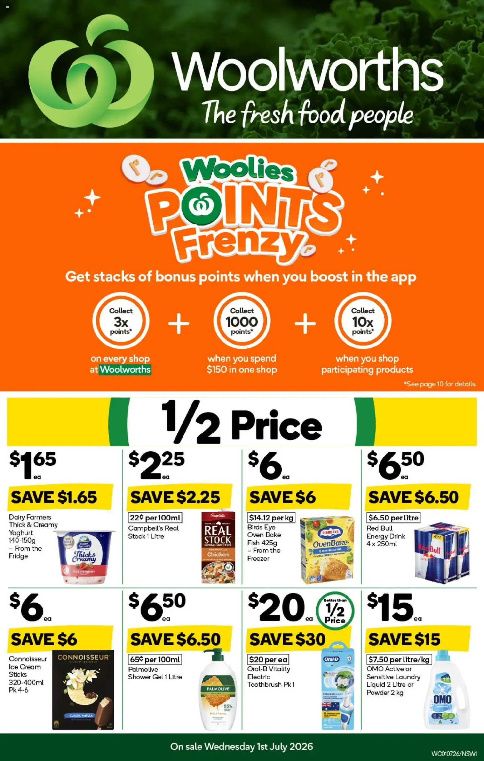 Woolworths - Woolies POINTS Frenzy - Catalogue valid from 1 July to 7 July 2026 - page 1