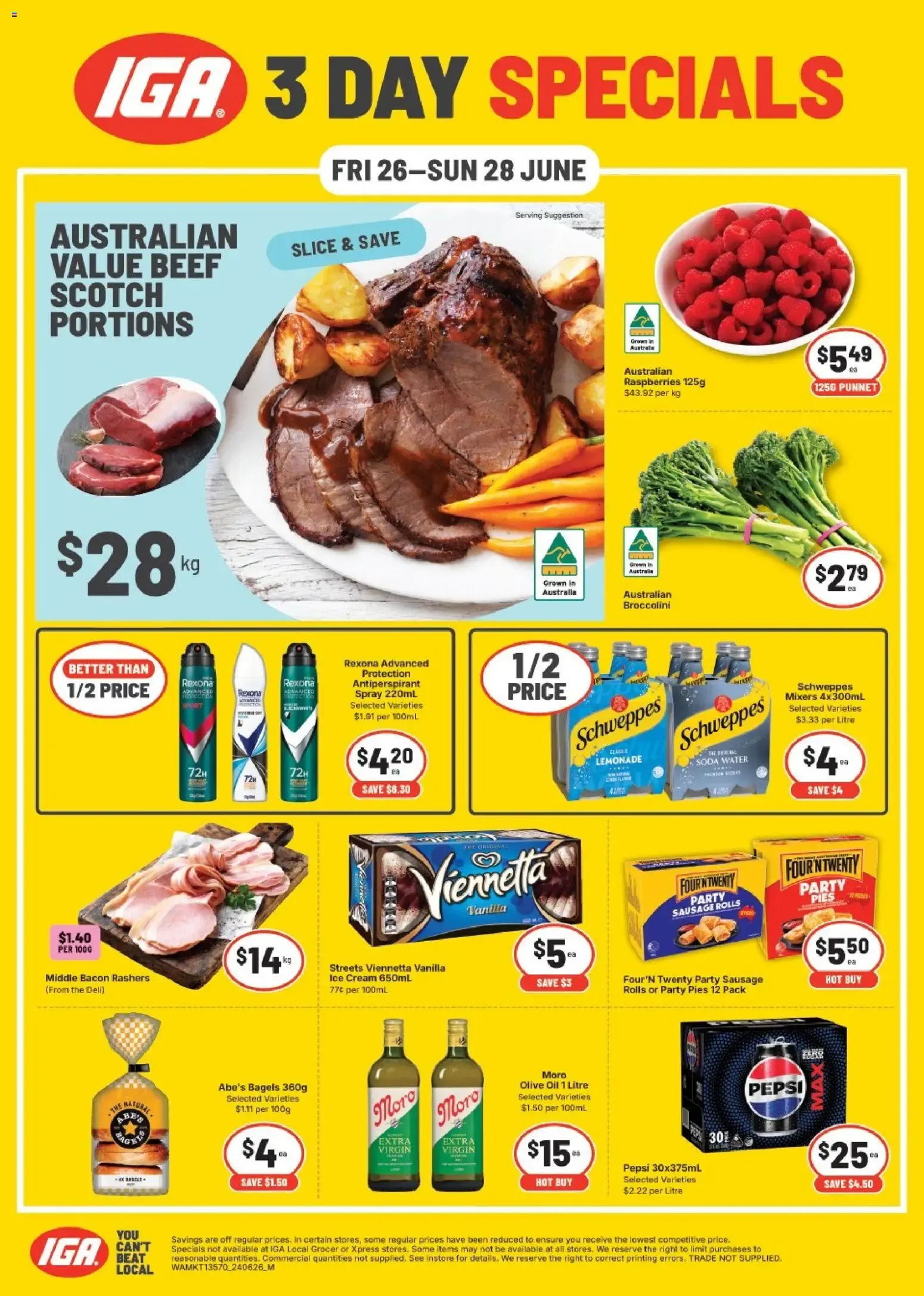 IGA 3 Day Specials - Catalogue valid from 26 June to 28 June 2026 - page 1