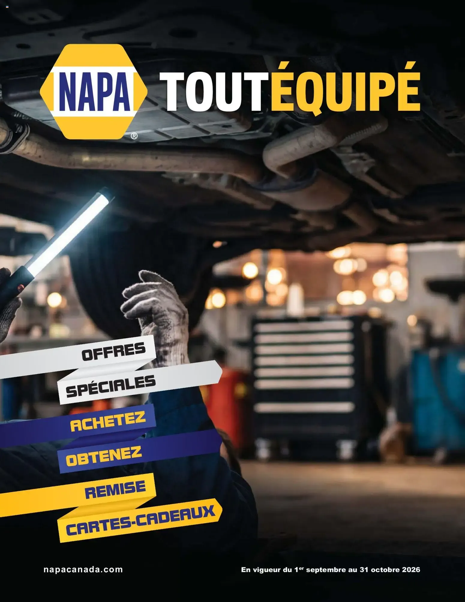 NAPA Auto Parts circulaire - TOUT ÉQUIPÉ septembre-octobre 2026 from Sep 1, 2026 > weekly specials & deals
