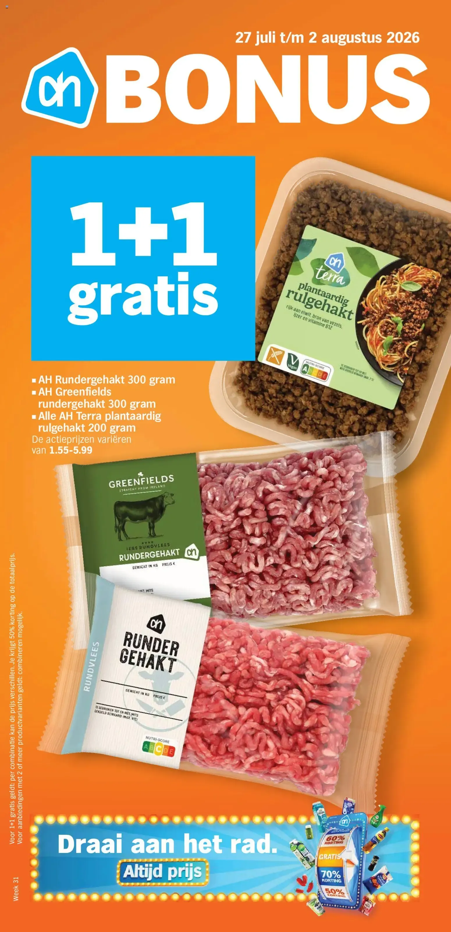 AH BONUS van 27 juli tot 2 augustus 2026 - Folder pagina 1