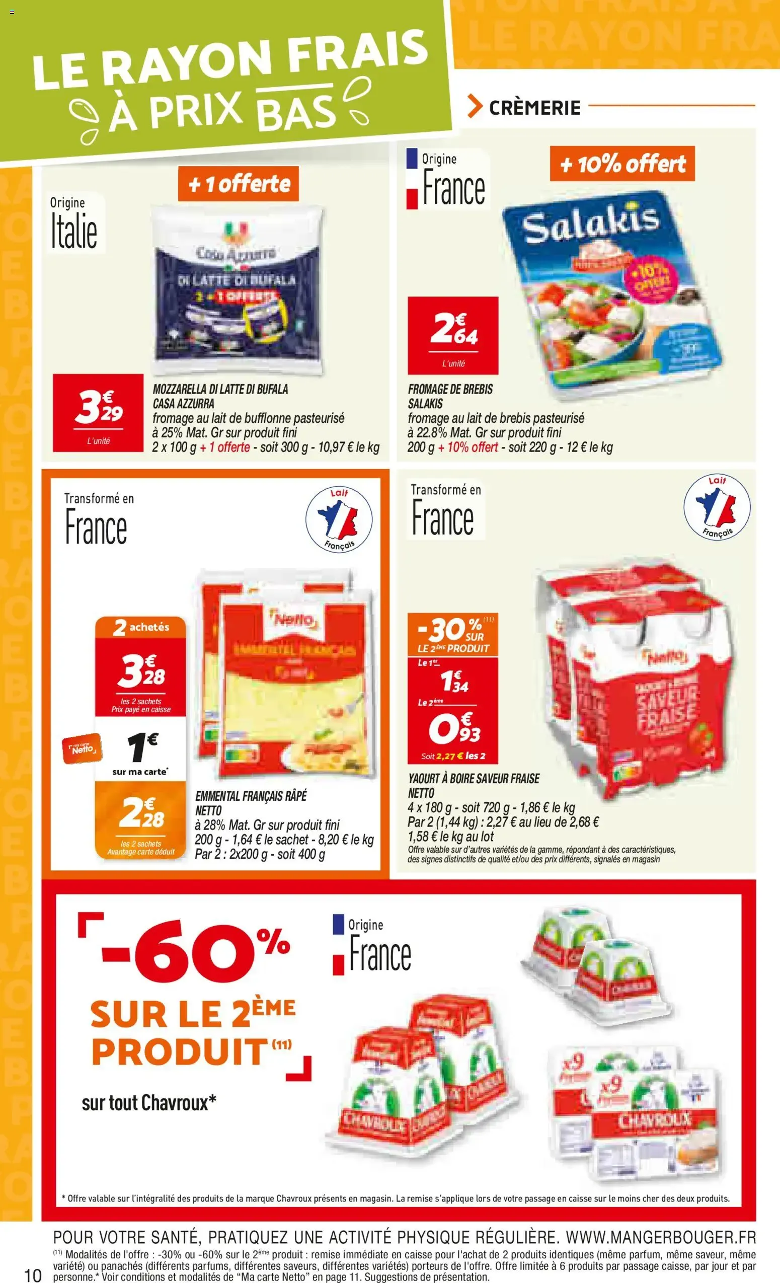 Netto le rayon frais à prix bas à partir du 11/08/2026 - promo en ligne du 11 août au 15 août 2026 - Catalogue page 10