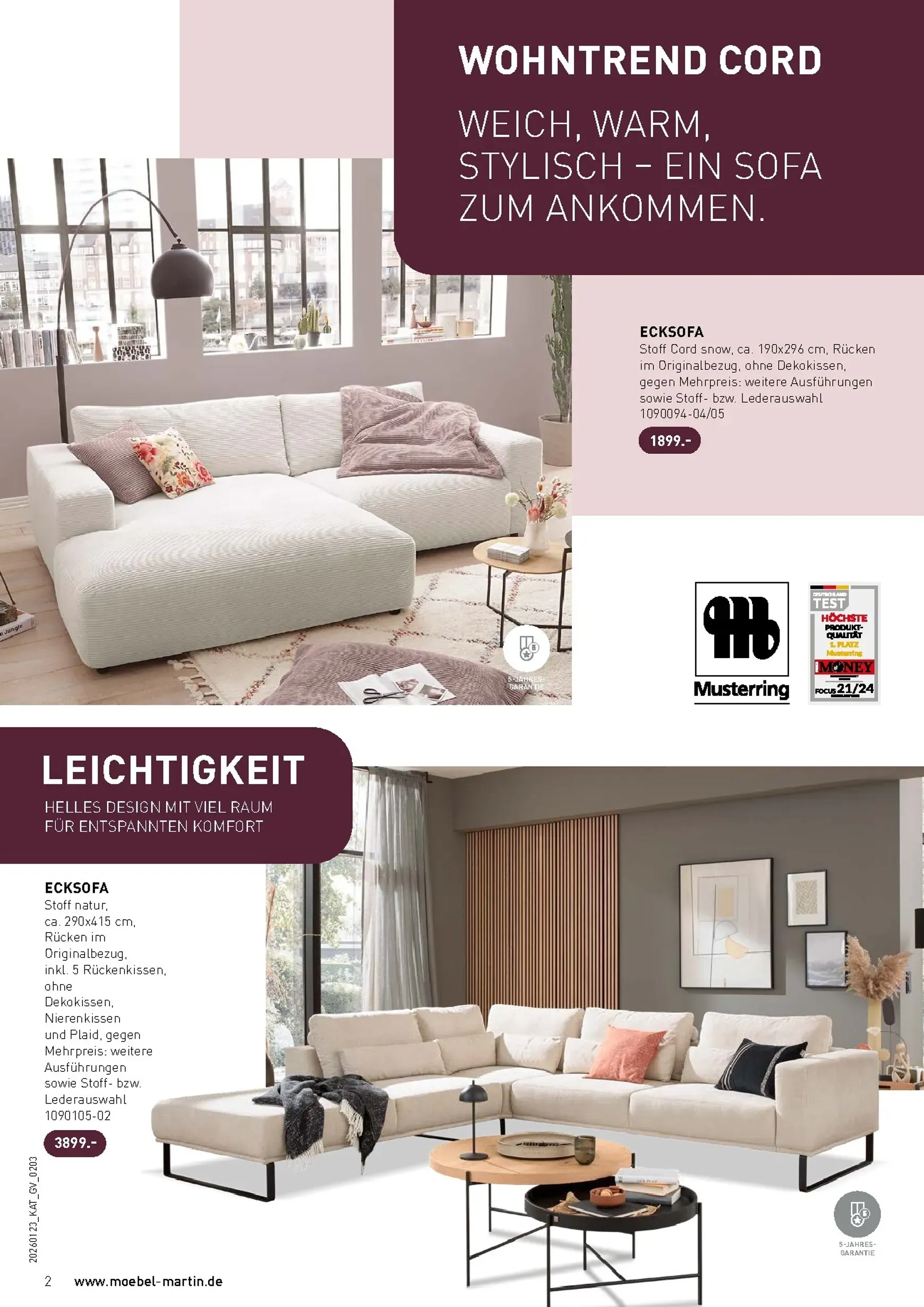 Möbel Martin - Wohnfühlen Neu Entdecken von 2. März bis 30. Juni 2026 - Prospekt seite 2