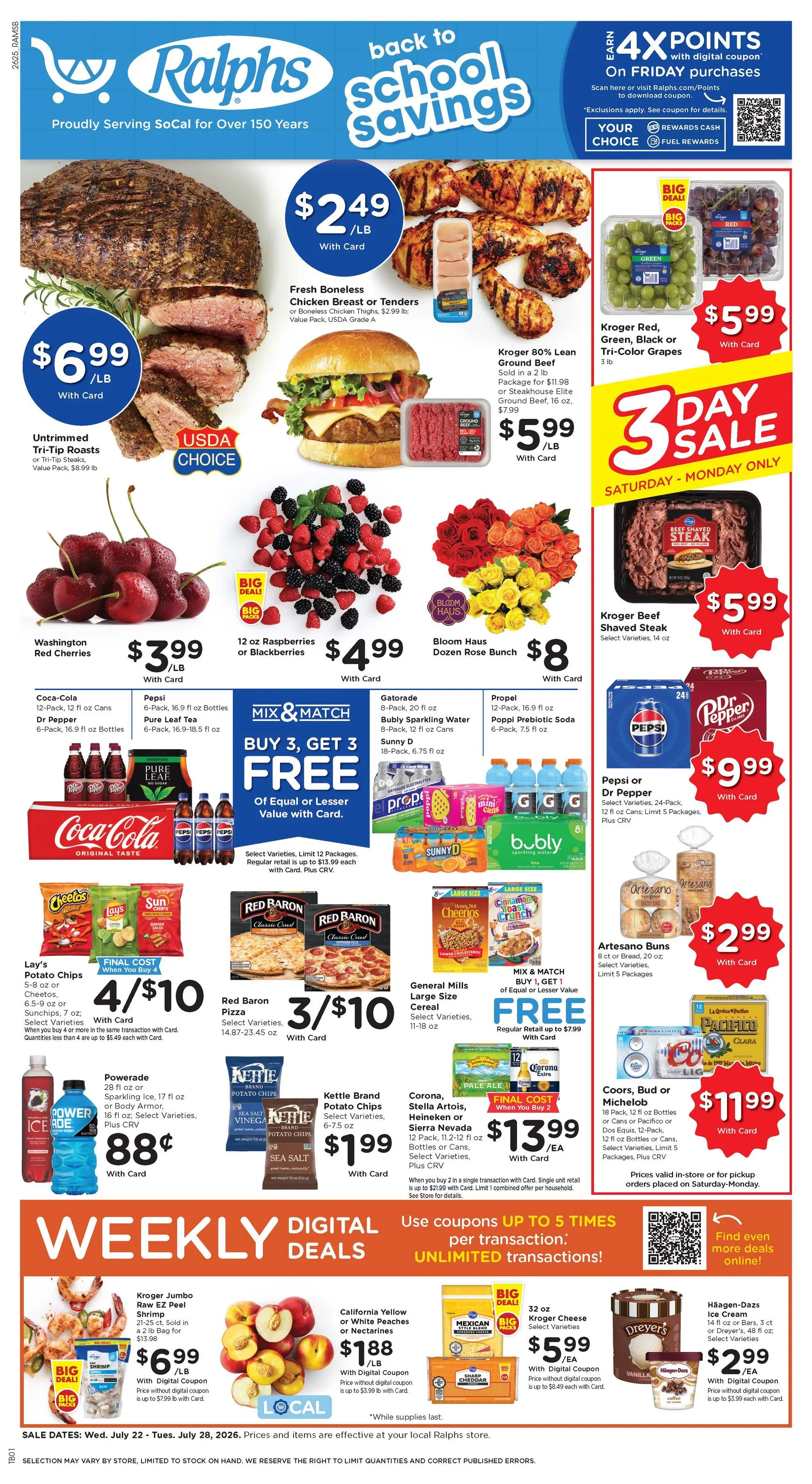 Weekly ad Current Ralphs - Weekly Ad Print leaflet valid from Wednesday 07/22/2026 to Wednesday 07/29/2026 from July 22 to July 28 2026 - Page 1