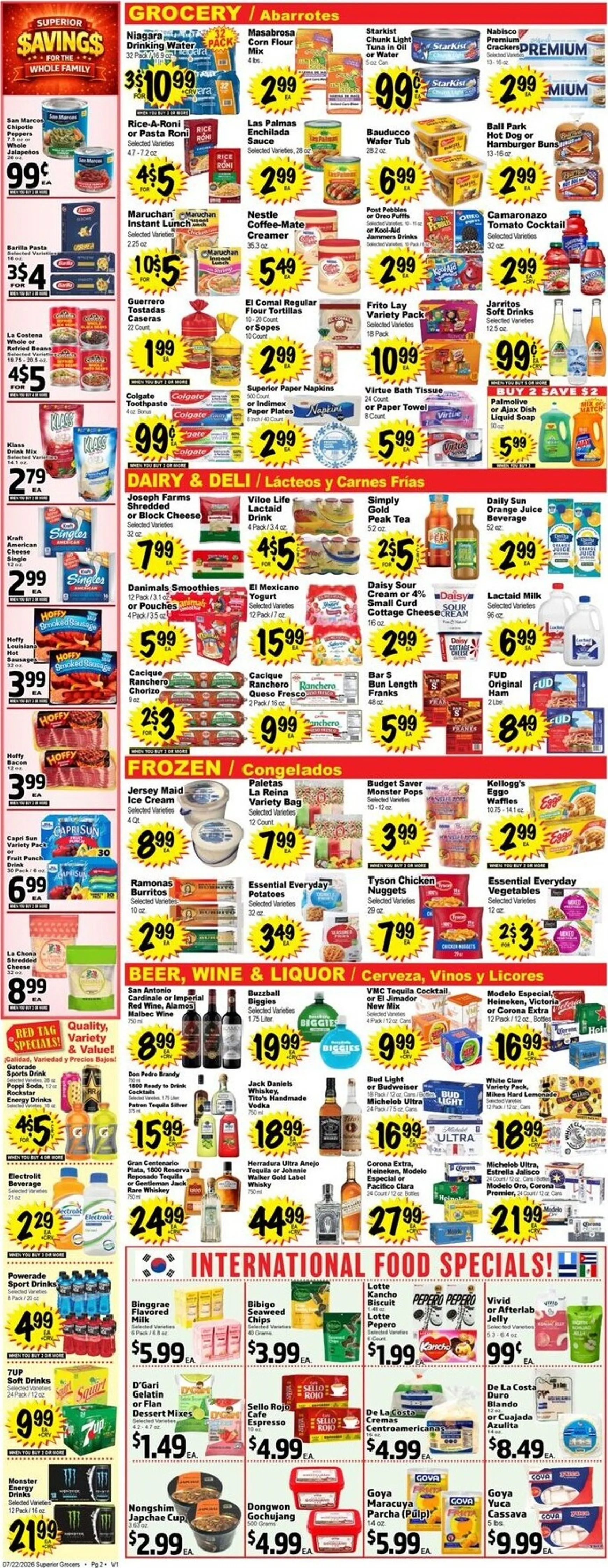 Weekly ad Current Superior Grocers leaflet valid from Wednesday 07/22/2026 to Tuesday 07/28/2026 from July 22 to July 28 2026 - Page 2