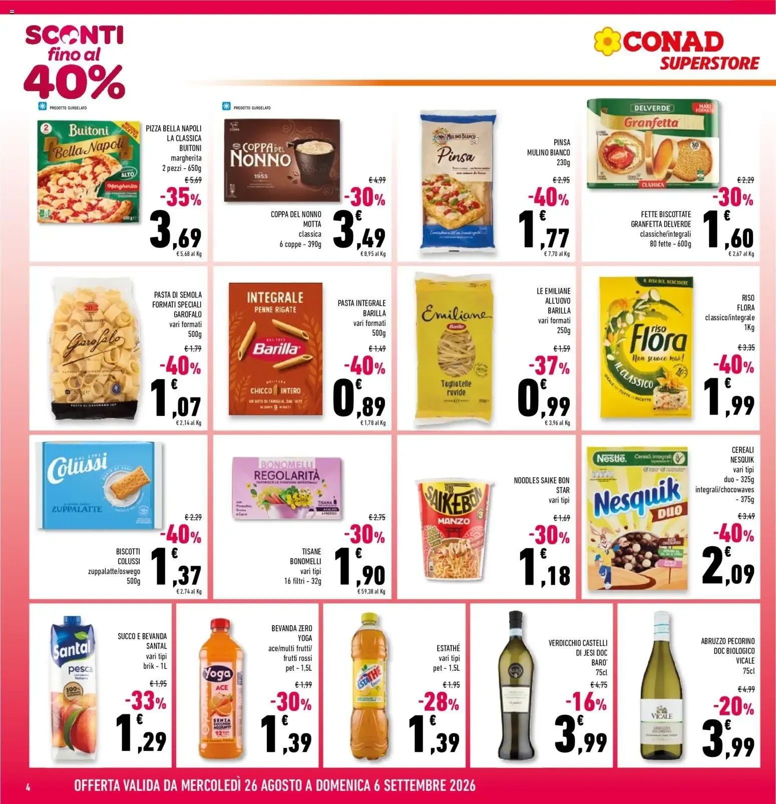 Volantino Conad dal 26/08/2026 > Anteprima da 26 agosto a 6 settembre di 2026 - Pagina del volantino 4